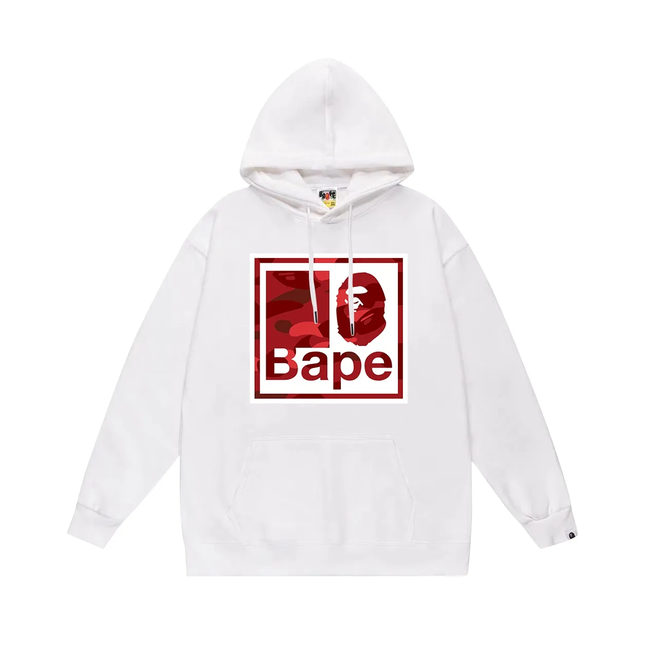Model No. SC706#terry p160 plus velvet p180💰 (top version) BAPE camouflage ape head letter printed hooded sweatshirt. Made of 380g large terry 430g silver fox velvet (drop shoulder large version) fabric. The texture is soft and non-pilling. Imported environmentally friendly printing glue. The pattern is bright and three-dimensional. Quality💥Same style for men and women. The upper body is trendy. Color: black red white red gray red Size: S M L XL XXL