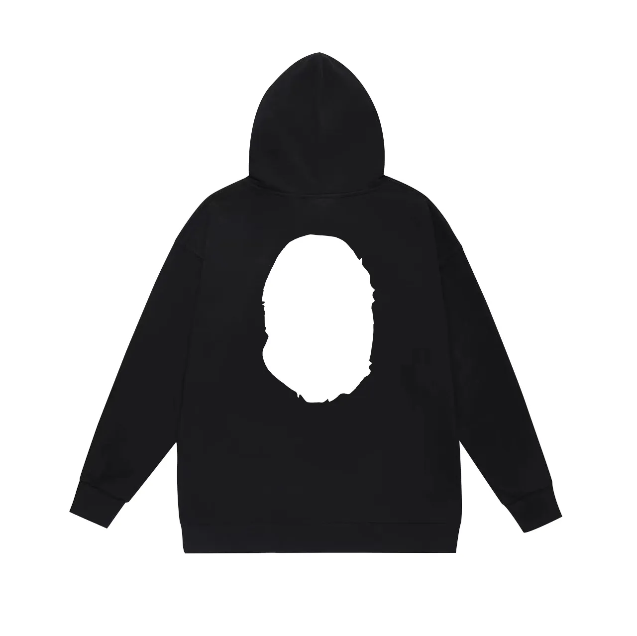 Model number SC668#terry p160 plus velvet p180💰 (top version) BAPE great ape head double-sided pattern printed hooded sweatshirt Made of 380g large terry 430g silver fox velvet (drop shoulder large version) fabric, soft and non-pilling, imported environmentally friendly printing glue, bright and three-dimensional pattern, quality💥same style for men and women, the upper body is trendy Color: black white gray Size: S M L XL XXL
