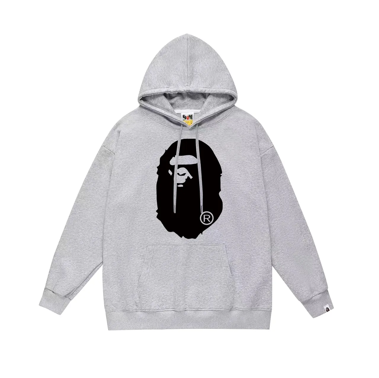 Model number SC668#terry p160 plus velvet p180💰 (top version) BAPE great ape head double-sided pattern printed hooded sweatshirt Made of 380g large terry 430g silver fox velvet (drop shoulder large version) fabric, soft and non-pilling, imported environmentally friendly printing glue, bright and three-dimensional pattern, quality💥same style for men and women, the upper body is trendy Color: black white gray Size: S M L XL XXL