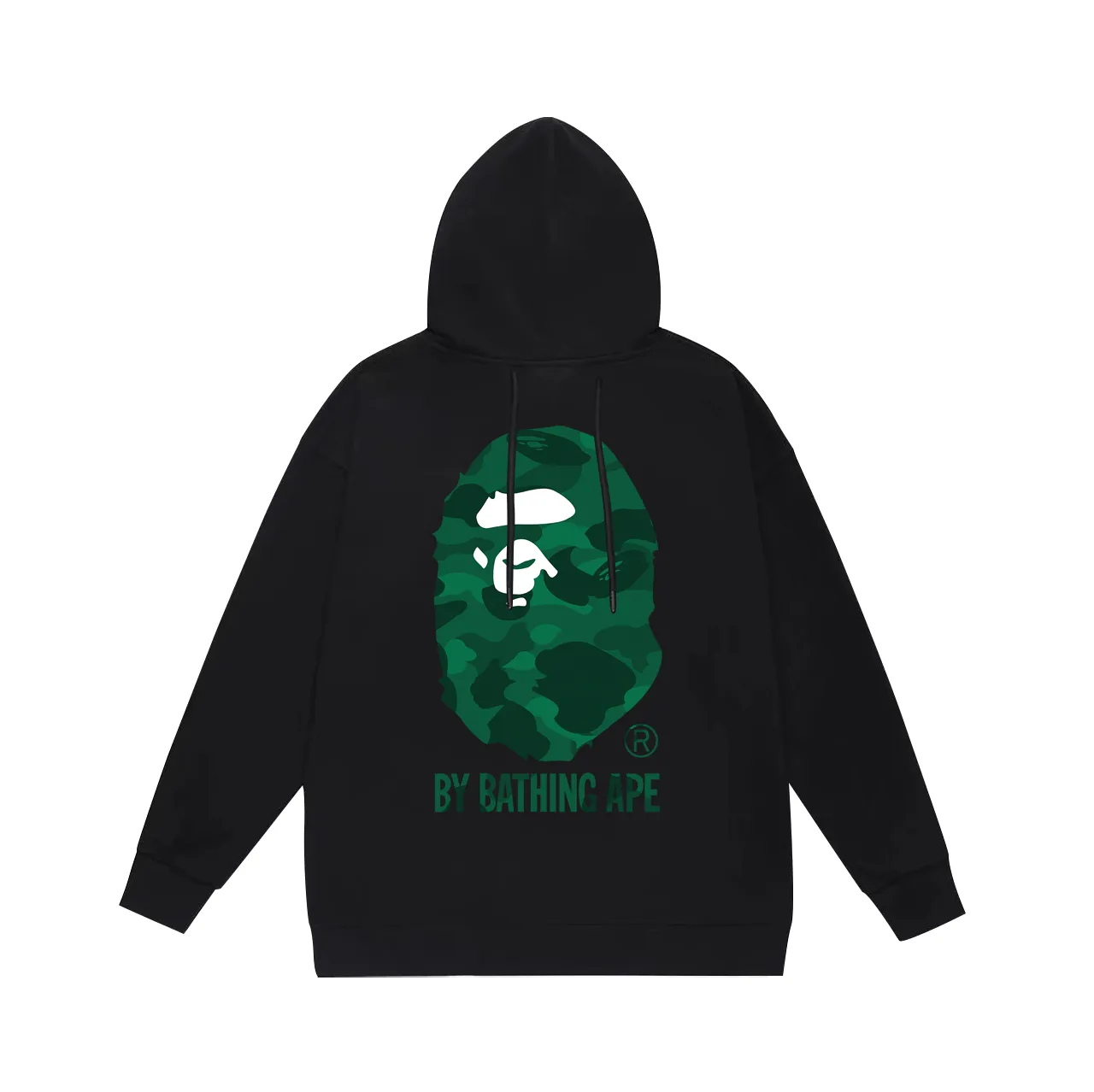 P160 model number SC798# terry 80 plus velvet 90 (top version) BAPE camouflage great ape head classic letter print hooded sweatshirt. Made of 380g large terry (drop shoulder large version) fabric, soft texture and no pilling. Imported environmentally friendly printing glue. Bright and three-dimensional pattern. Quality 💥Same style for men and women. The upper body is trendy. Color: black white gray Size: S M L XL XXL