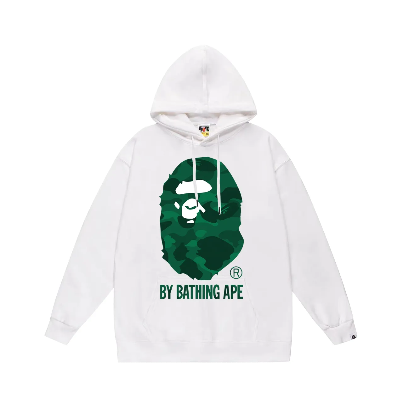 P160 model number SC798# terry 80 plus velvet 90 (top version) BAPE camouflage great ape head classic letter print hooded sweatshirt. Made of 380g large terry (drop shoulder large version) fabric, soft texture and no pilling. Imported environmentally friendly printing glue. Bright and three-dimensional pattern. Quality 💥Same style for men and women. The upper body is trendy. Color: black white gray Size: S M L XL XXL