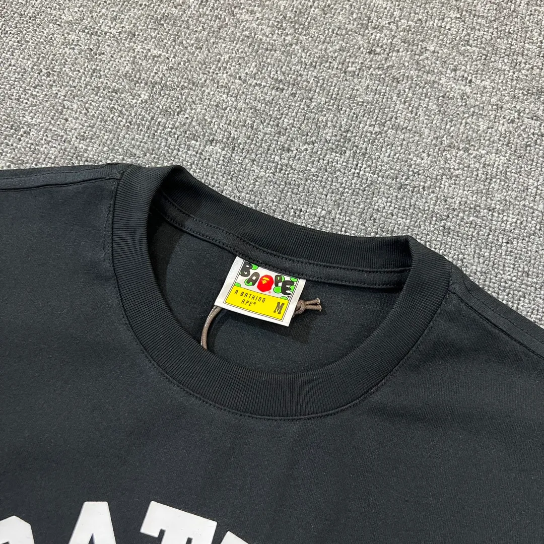 💰140 BAPE ape-man’s small head classic reappearance 270g heavy linen cotton fabric ZP version Couple model: S-XXL [Black White Navy Rice Apricot]