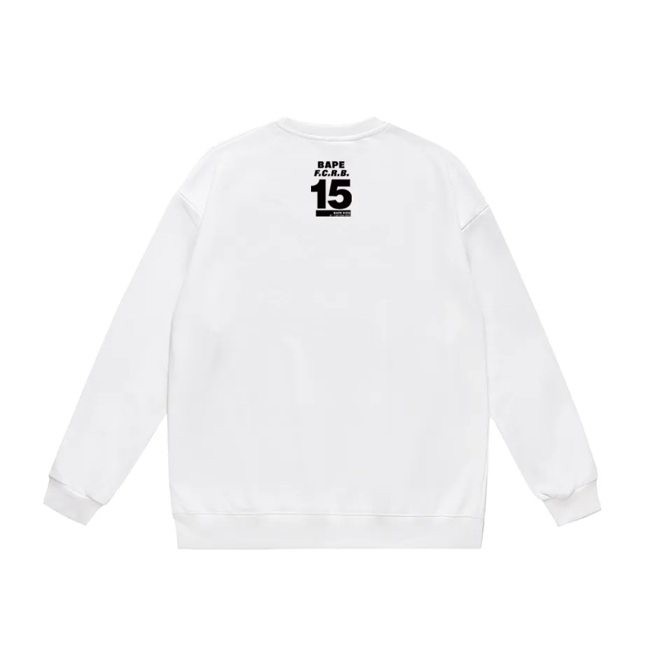 P170 model number SC309# terry 80 plus velvet 85 (top version) BAPE ape head letter printed round neck sweatshirt Made of 350 grams of large terry (drop shoulder large version) fabric, soft texture and no pilling Imported environmentally friendly printing glue The pattern is bright and three-dimensional Quality 💥Same style for men and women The upper body is trendy Color: black white gray Size: S M L XL XXL