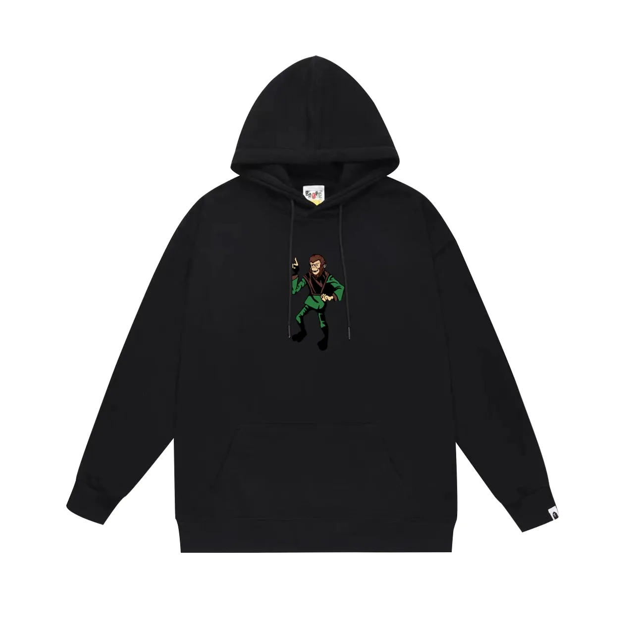 Model No. SC737#terry p160 plus velvet 180💰 (top version) BAPE autumn and winter ape head print pattern solid color hooded sweatshirt. Made of 380g large terry (drop shoulder large version) fabric. The texture is soft and non-pilling. Imported environmentally friendly printing glue. The pattern is bright and three-dimensional. Quality💥Same style for men and women. The upper body is trendy. Color: black white gray Size: S M L XL XXL