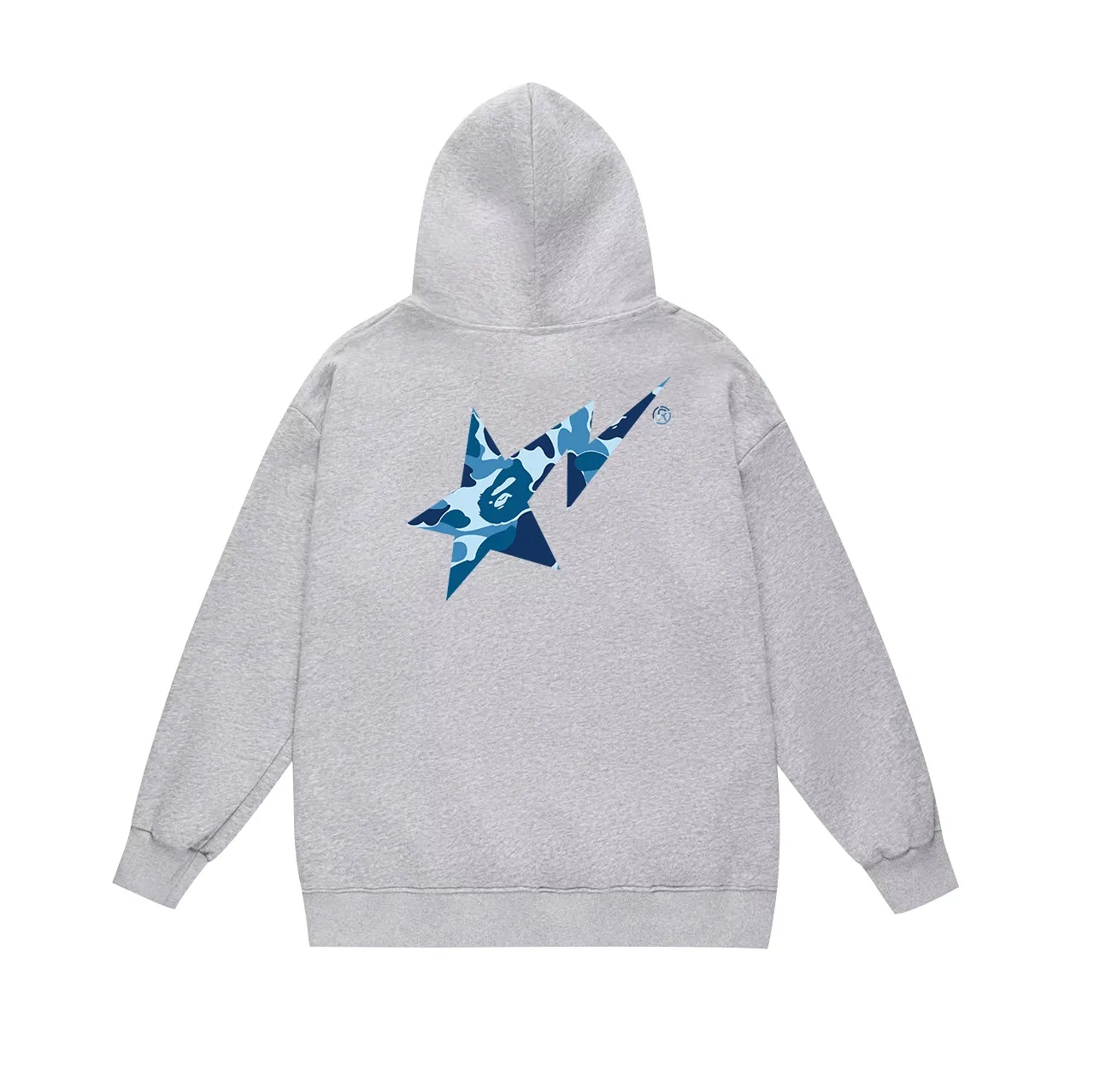 Model No. SC716# Terry p160 plus velvet 180💰 (top version) BAPE camouflage star letter printed hooded sweatshirt Made of 380g large terry (drop shoulder large version) fabric, soft and non-pilling, imported environmentally friendly printing glue, bright and three-dimensional pattern, quality 💥Same style for men and women. The upper body is trendy. Color: black blue, white blue, gray blue, size: S M L XL XXL