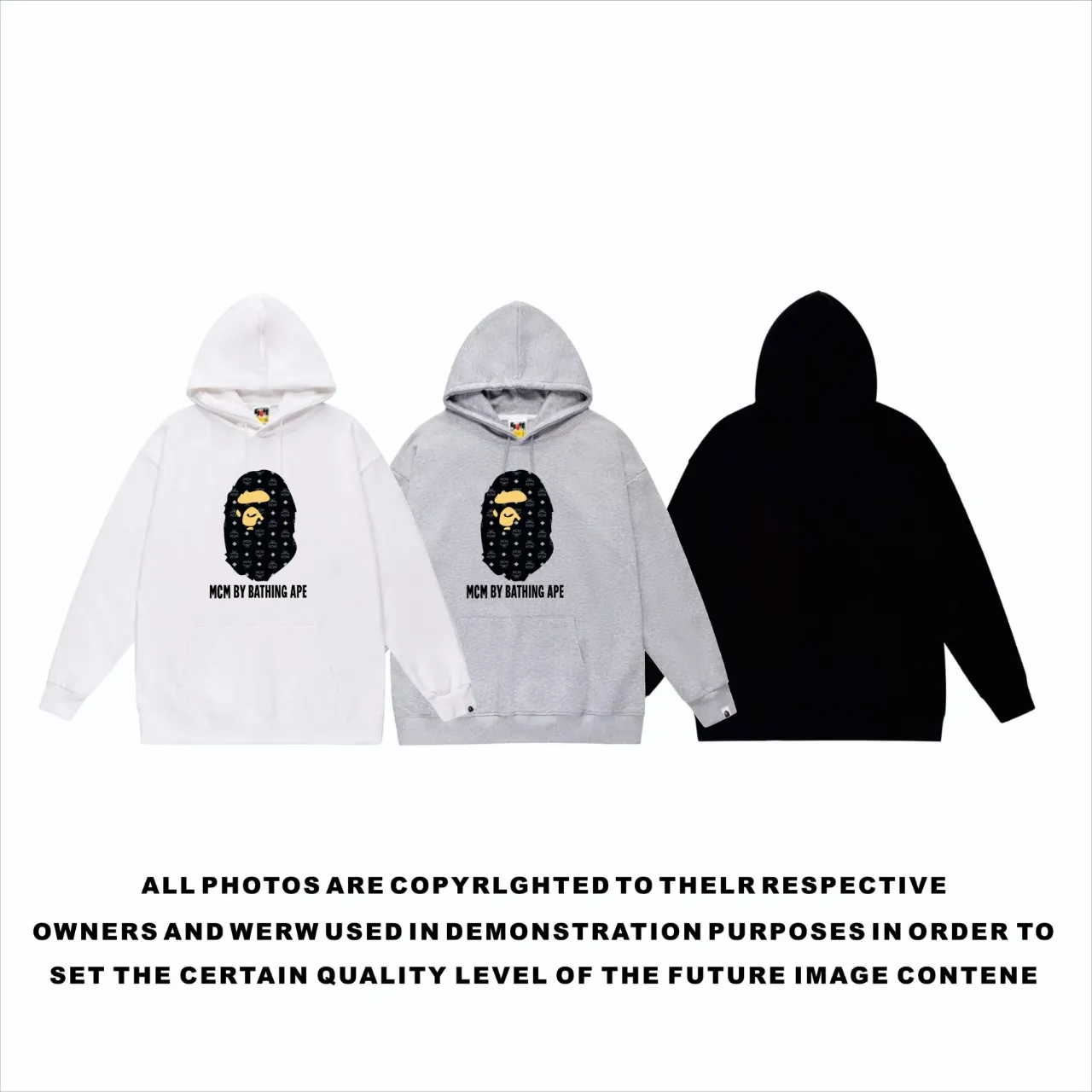 P160 model number SC833# terry 80 plus velvet 90 (top version) BAPE Size: S M L XL XXL