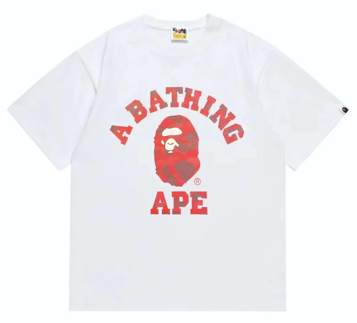 SC249#p110💰 (top version) BAPE camouflage ape head letter printed short-sleeved T-shirt Made of 260 grams of high-quality high-weave pure cotton fabric, double yarn combed, soft texture without pilling, imported environmentally friendly printing glue, bright and three-dimensional pattern, quality 💥unisex style, the upper body is fashionable Color: black red white red black purple white purple black yellow white yellow black blue white blue black camouflage green white camouflage green Size: S M L XL XXL