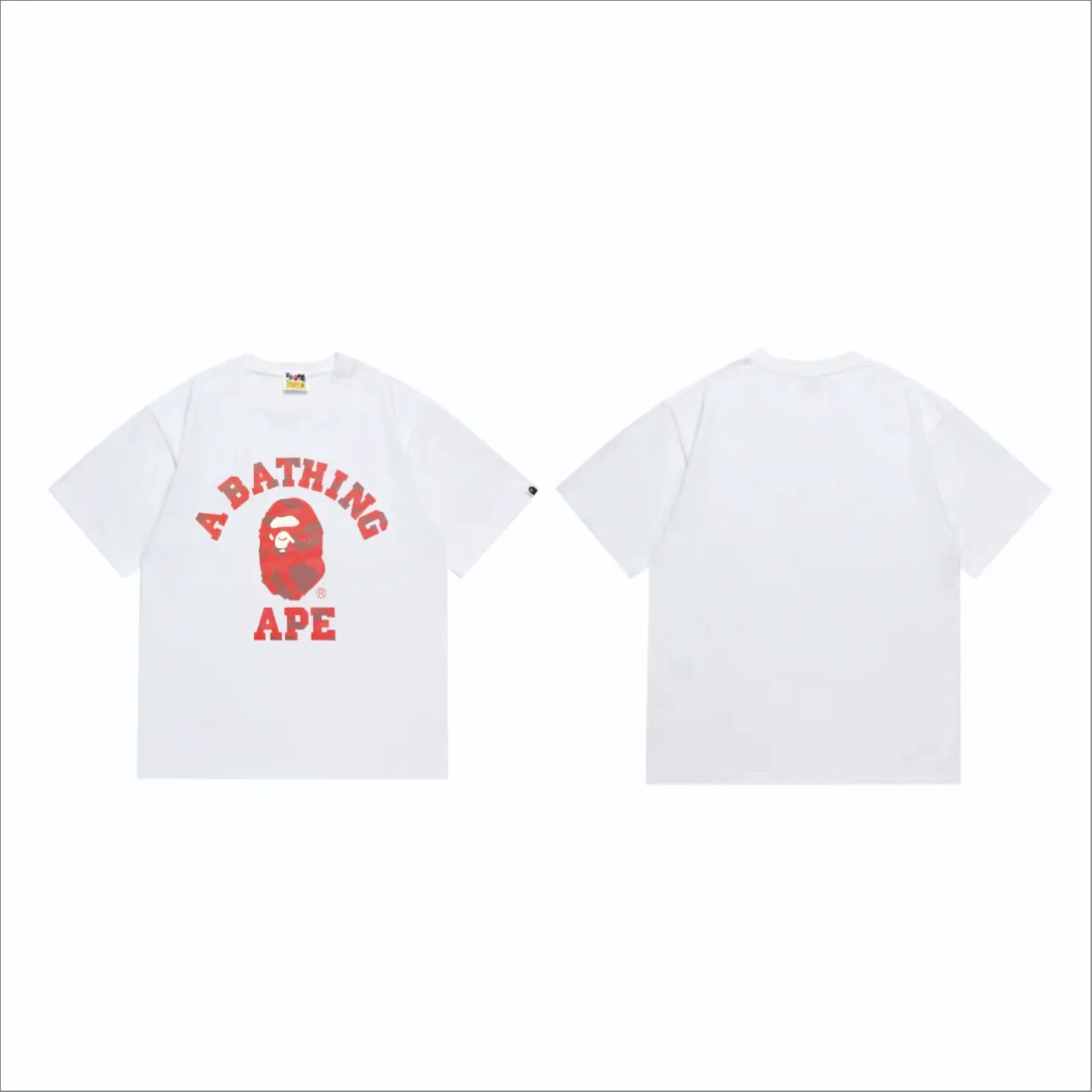 SC249#p110💰 (top version) BAPE camouflage ape head letter printed short-sleeved T-shirt Made of 260 grams of high-quality high-weave pure cotton fabric, double yarn combed, soft texture without pilling, imported environmentally friendly printing glue, bright and three-dimensional pattern, quality 💥unisex style, the upper body is fashionable Color: black red white red black purple white purple black yellow white yellow black blue white blue black camouflage green white camouflage green Size: S M L XL XXL
