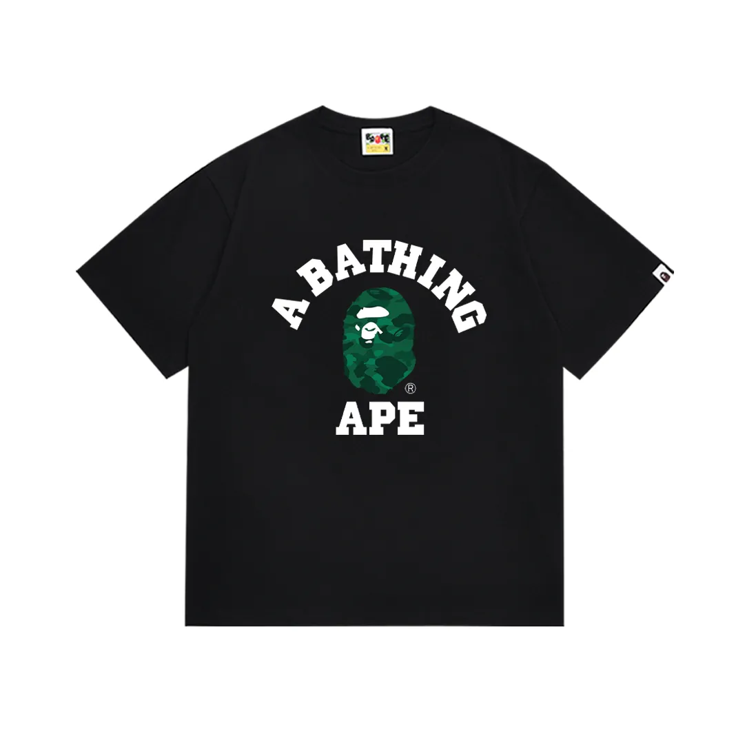SC199#p110💰 (top version) BAPE little ape head classic letter printed T-shirt Made of 260 grams of high-quality high-weave pure cotton fabric, double yarn combed, soft texture and no pilling Imported environmentally friendly printing glue, bright and three-dimensional pattern, quality 💥Same style for men and women, the upper body is fashionable Color: black white Size: S M L XL XXL