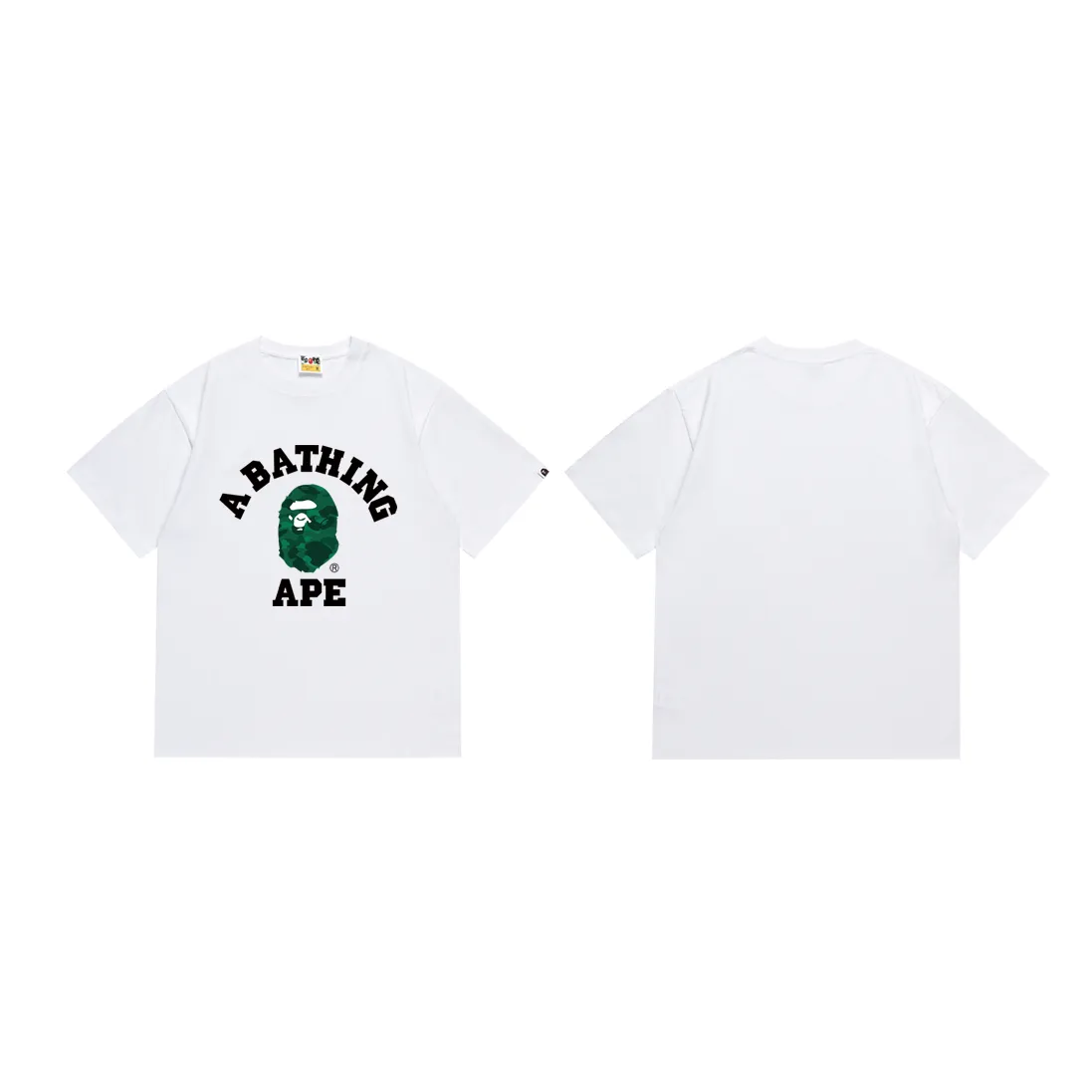SC199#p110💰 (top version) BAPE little ape head classic letter printed T-shirt Made of 260 grams of high-quality high-weave pure cotton fabric, double yarn combed, soft texture and no pilling Imported environmentally friendly printing glue, bright and three-dimensional pattern, quality 💥Same style for men and women, the upper body is fashionable Color: black white Size: S M L XL XXL