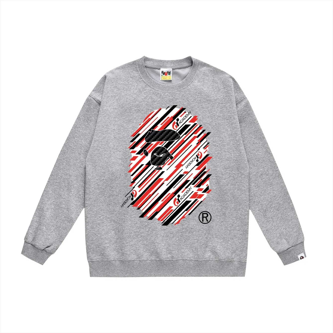 P150 model number SC452# terry 75 plus velvet 80 (top version) BAPE×GT co-branded twill ape head letter print round neck sweatshirt Made of 350g large terry (drop shoulder large version) fabric, soft texture and no pilling Imported environmentally friendly printing glue The pattern is bright and three-dimensional Quality 💥Same style for men and women The upper body is trendy Color: black white gray Size: S M L XL XXL