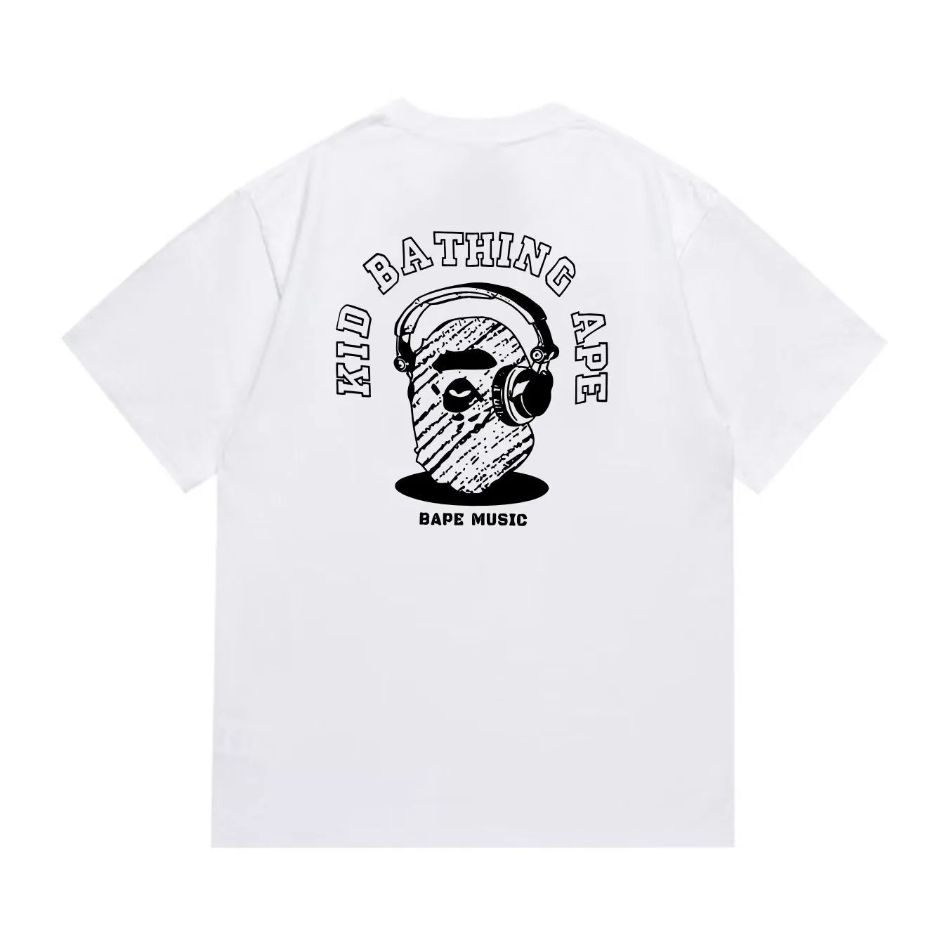 SC1006#p110💰 (top version) BAPE uses 260 grams of high-quality high-weave pure cotton fabric, double yarn combed, soft texture and no pilling, imported environmentally friendly printing glue, bright and three-dimensional pattern, quality 💥Same style for men and women, the upper body is fashionable Color: black white Size: S M L XL XXL