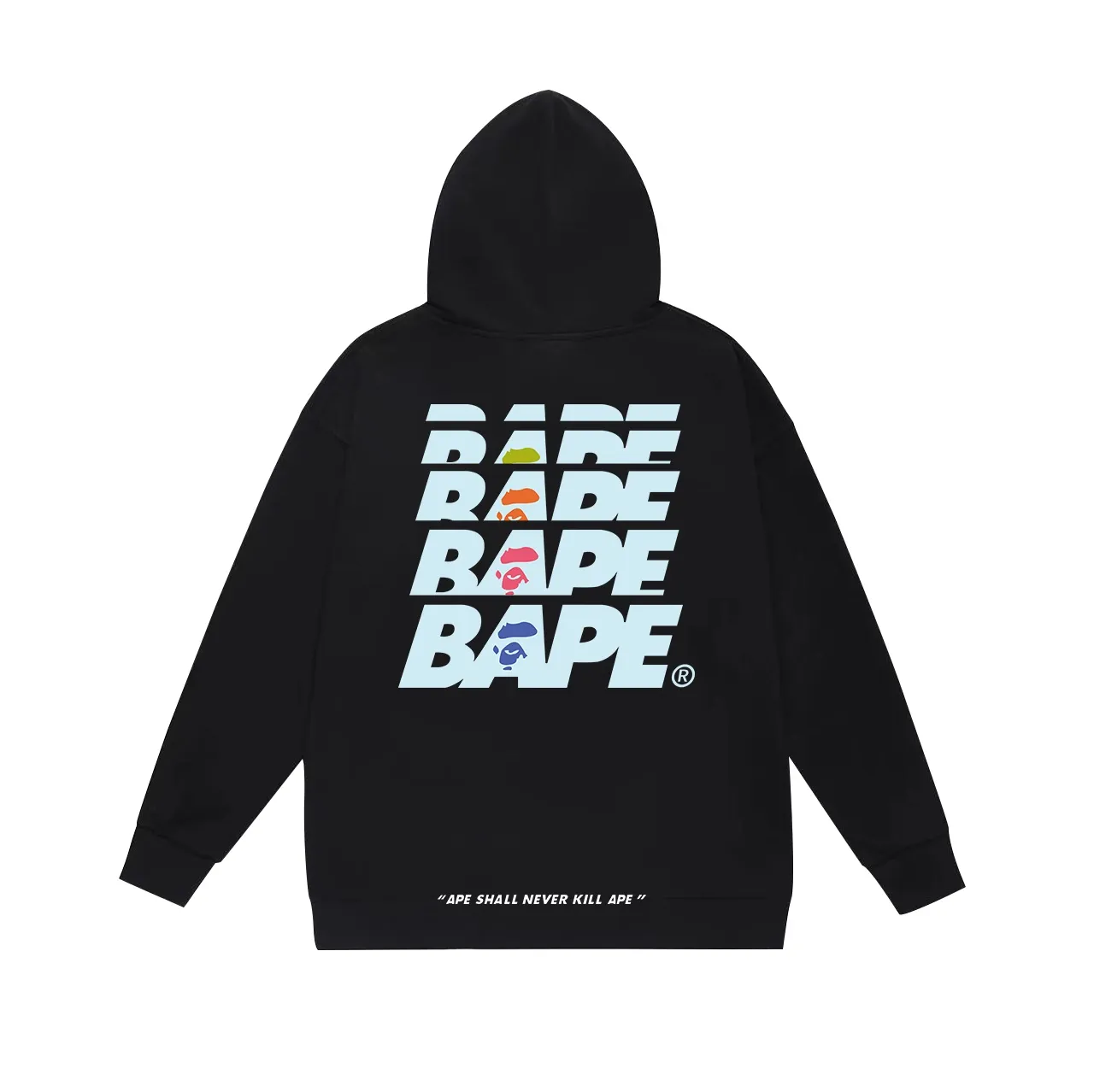 Model number SC670#terry p160 plus velvet p180💰 (top version) BAPE SUMMER CAMP camouflage ape head print hooded sweatshirt Made of 380g large terry 430g silver fox velvet (drop shoulder large version) fabric, soft and non-pilling, imported environmentally friendly printing glue, bright and three-dimensional pattern, quality💥same style for men and women, the upper body is trendy Color: black white gray Size: S M L XL XXL