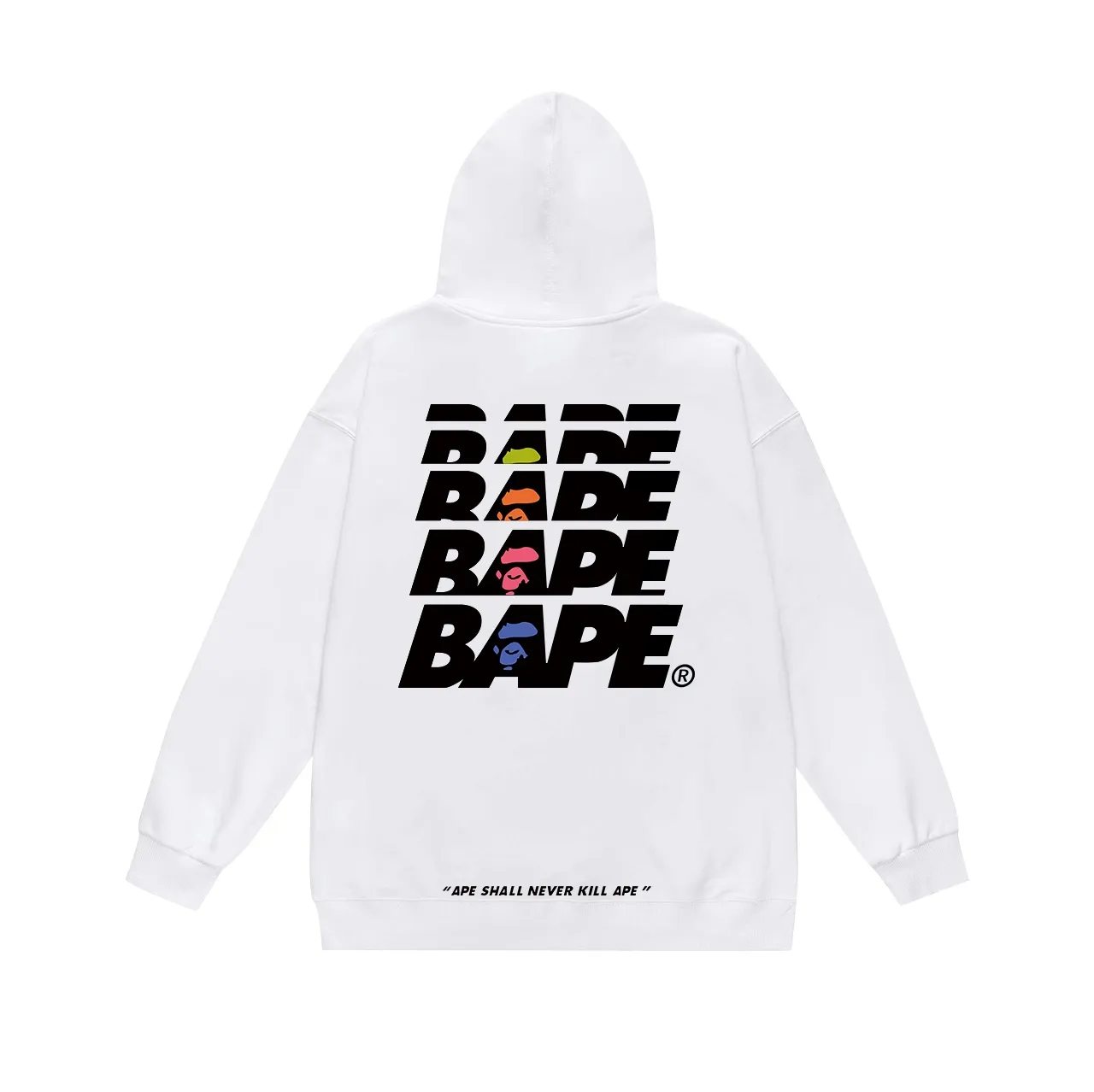 Model number SC670#terry p160 plus velvet p180💰 (top version) BAPE SUMMER CAMP camouflage ape head print hooded sweatshirt Made of 380g large terry 430g silver fox velvet (drop shoulder large version) fabric, soft and non-pilling, imported environmentally friendly printing glue, bright and three-dimensional pattern, quality💥same style for men and women, the upper body is trendy Color: black white gray Size: S M L XL XXL
