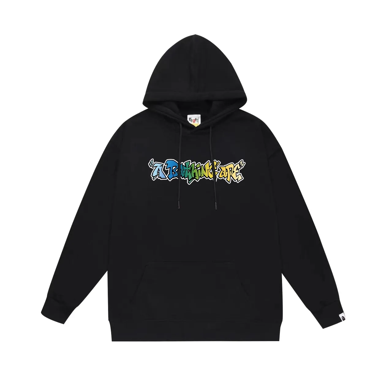 Model No. SC692# terry p160 plus velvet p180💰 (top version) BAPE graffiti letter ape head star printed hooded sweatshirt. Made of 380g large terry 430g silver fox velvet (drop shoulder large version) fabric. The texture is soft and non-pilling. Imported environmentally friendly printing glue. The pattern is bright and three-dimensional. Quality💥Same style for men and women. The upper body is trendy. Color: black white gray Size: S M L XL XXL