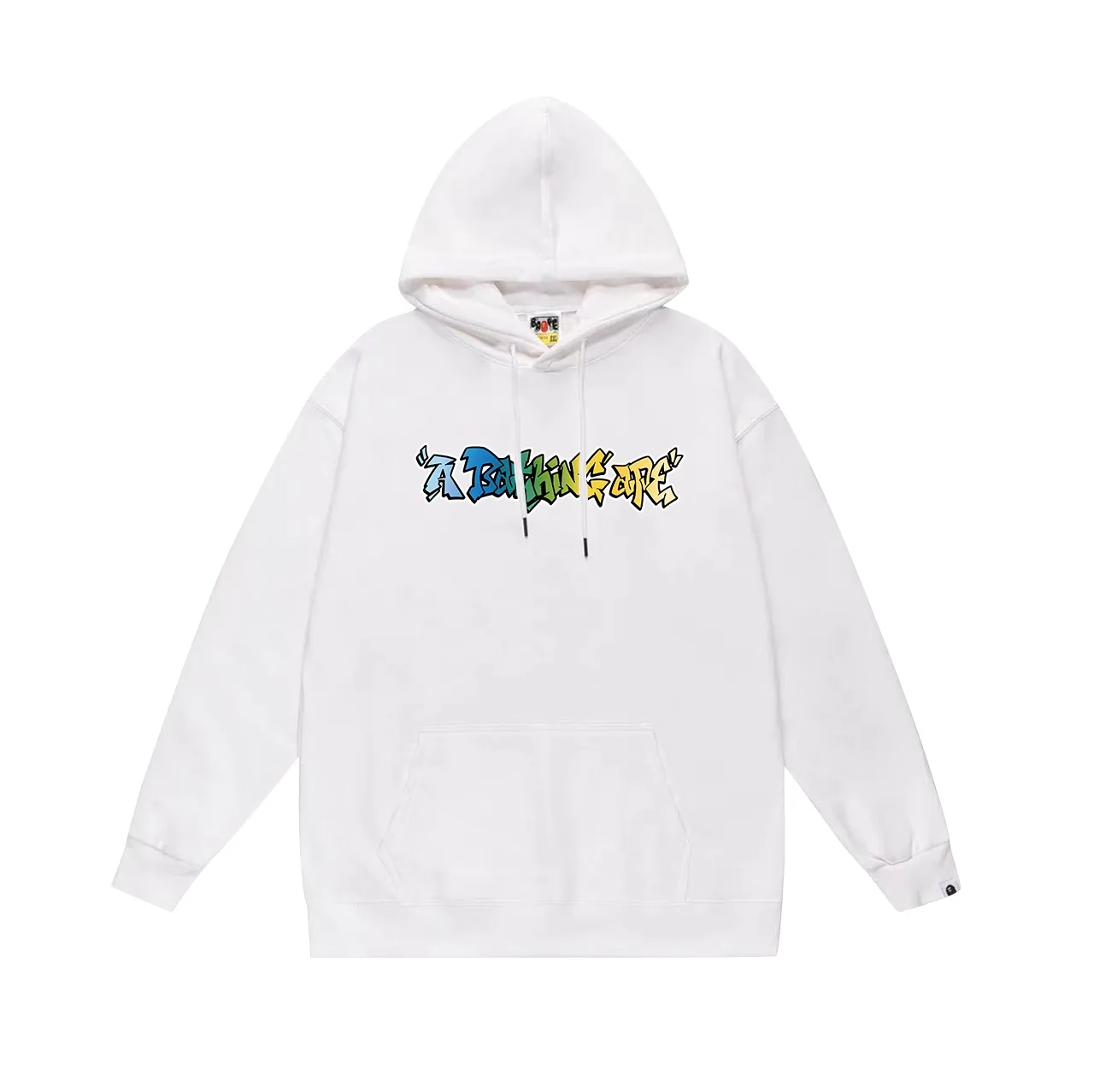 Model No. SC692# terry p160 plus velvet p180💰 (top version) BAPE graffiti letter ape head star printed hooded sweatshirt. Made of 380g large terry 430g silver fox velvet (drop shoulder large version) fabric. The texture is soft and non-pilling. Imported environmentally friendly printing glue. The pattern is bright and three-dimensional. Quality💥Same style for men and women. The upper body is trendy. Color: black white gray Size: S M L XL XXL