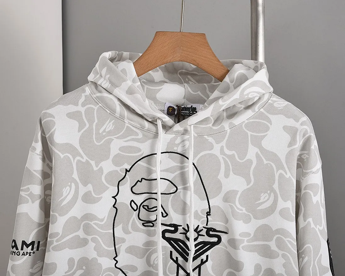 P200 Miami-Model B200 BAPE×inter MIAMI Messi joint Miami International multi-color camouflage hooded sweatshirt Color: black, white, pink Size: S M L XL XXL