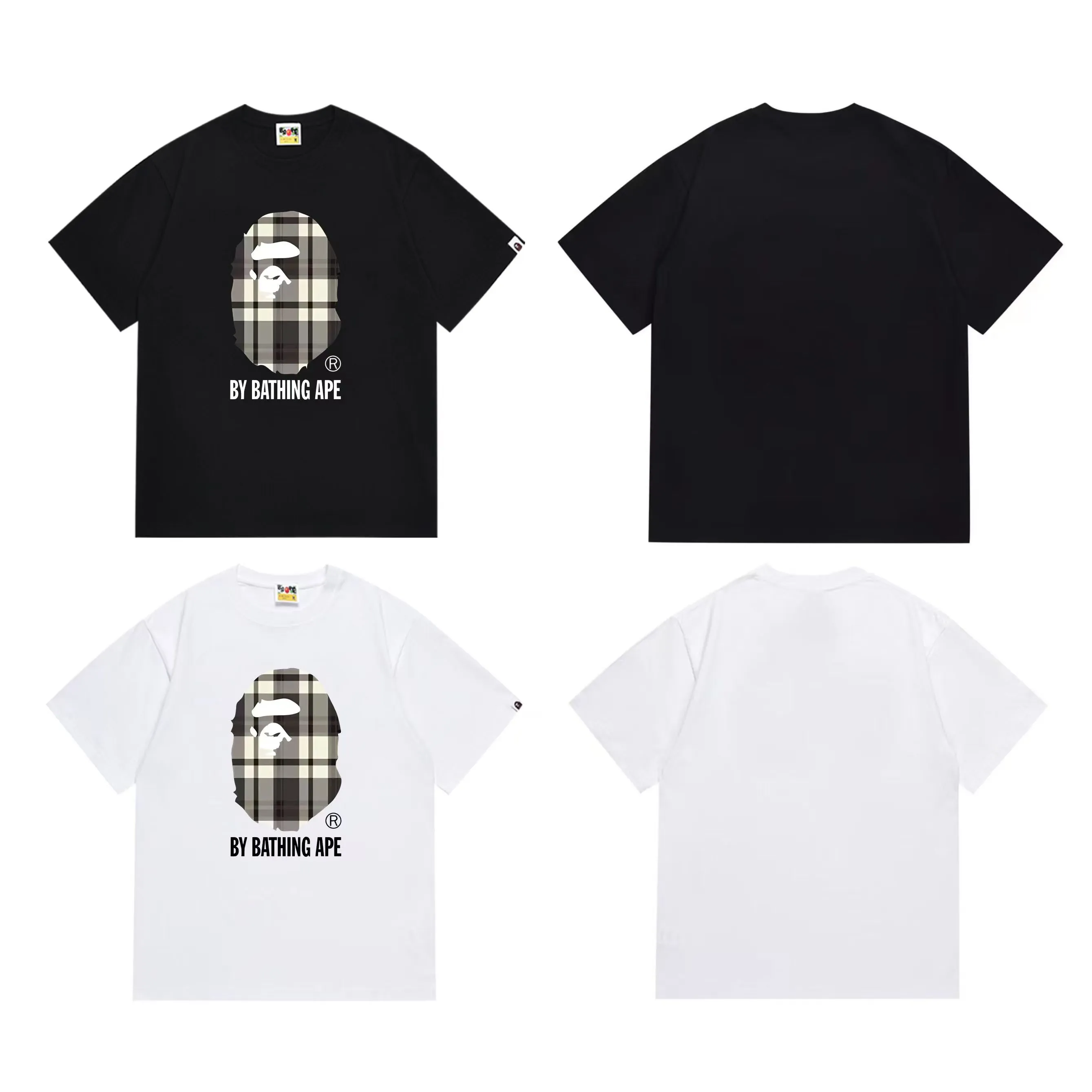 SC292#p110💰 (top version) BAPE uses 260 grams of high-quality high-weave pure cotton fabric, double yarn combed, soft texture and no pilling, imported environmentally friendly printing glue, bright and three-dimensional pattern, quality 💥Same style for men and women, the upper body is fashionable Color: black white Size: S M L XL XXL