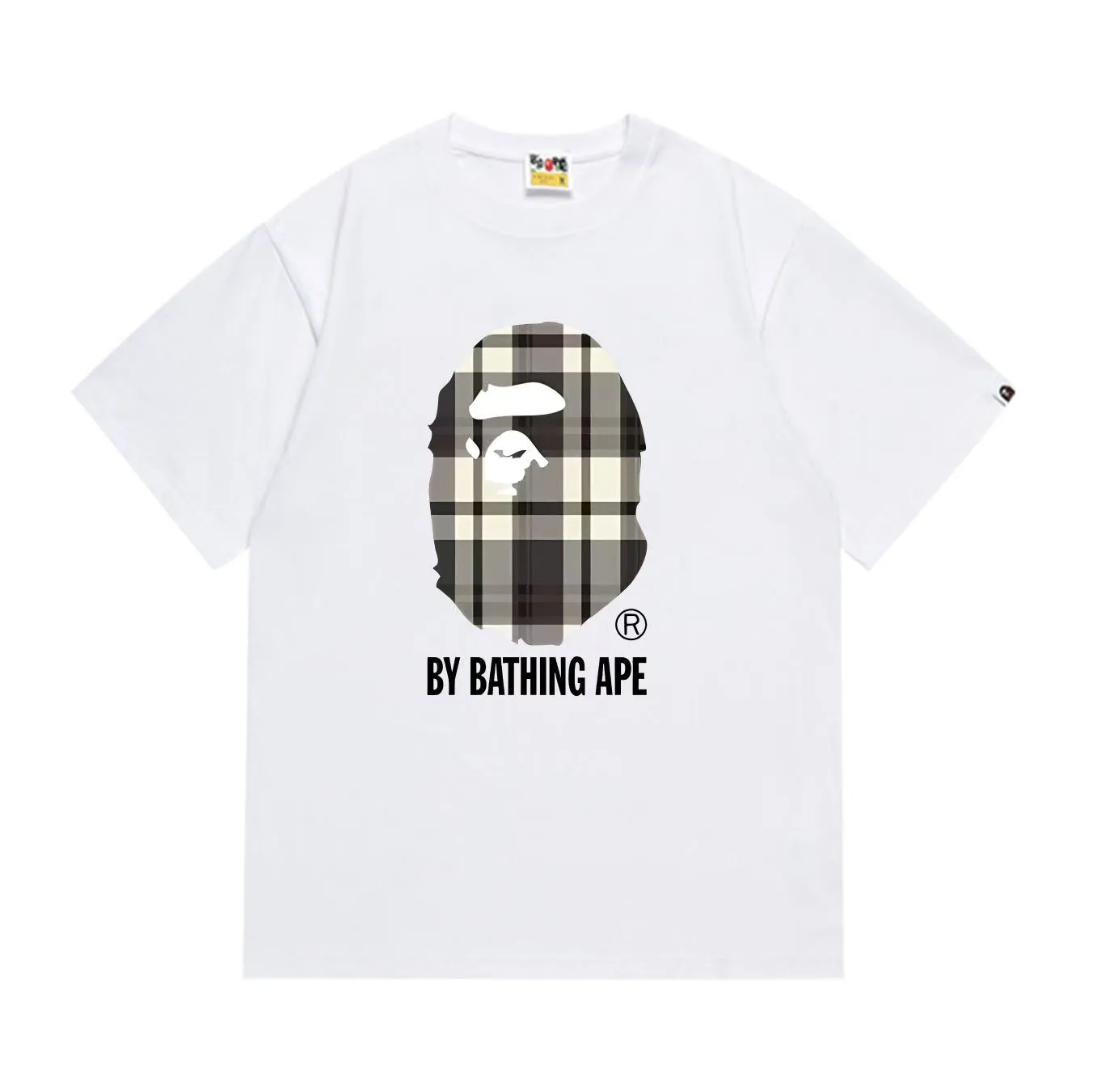 SC292#p110💰 (top version) BAPE uses 260 grams of high-quality high-weave pure cotton fabric, double yarn combed, soft texture and no pilling, imported environmentally friendly printing glue, bright and three-dimensional pattern, quality 💥Same style for men and women, the upper body is fashionable Color: black white Size: S M L XL XXL