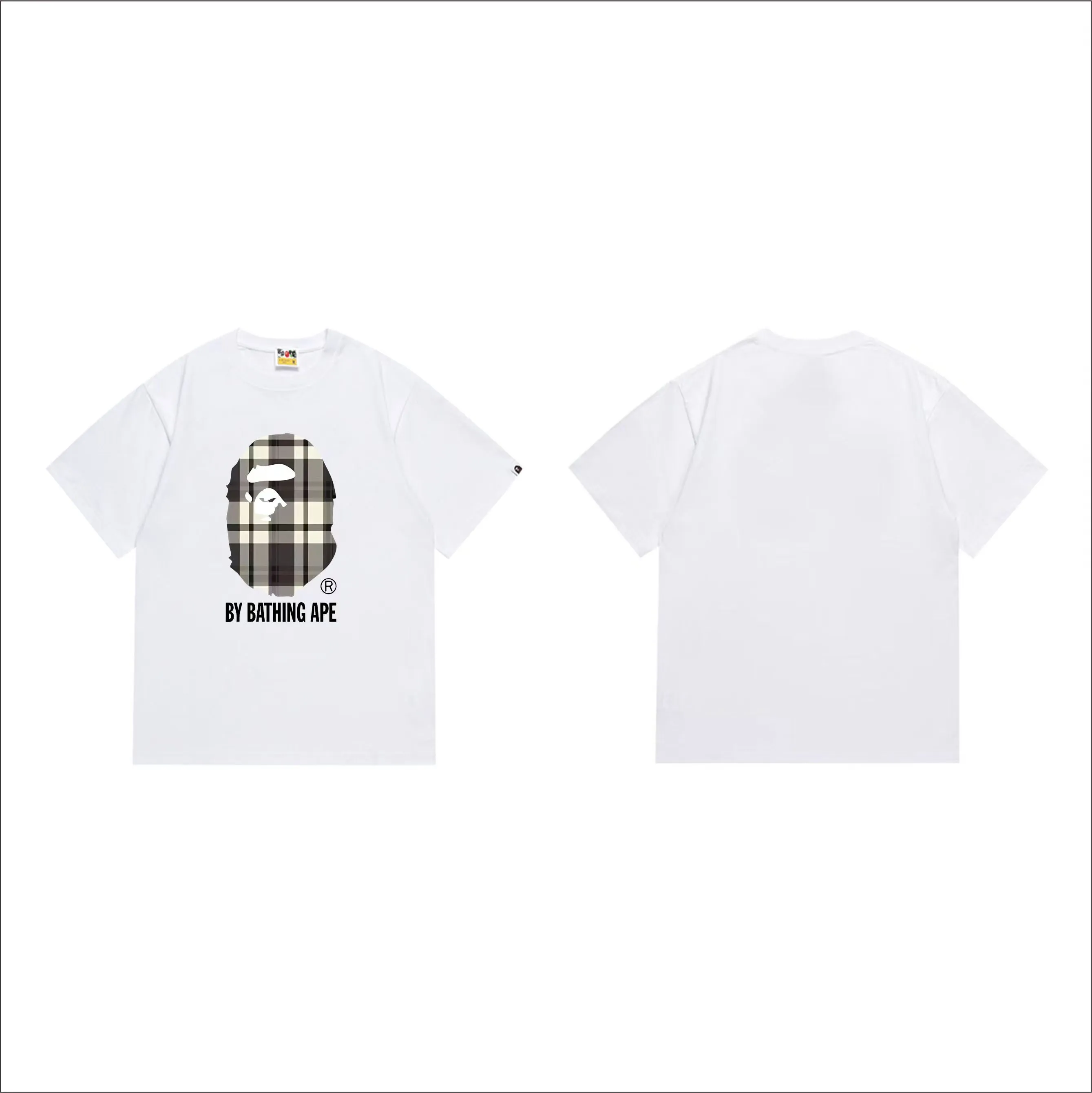SC292#p110💰 (top version) BAPE uses 260 grams of high-quality high-weave pure cotton fabric, double yarn combed, soft texture and no pilling, imported environmentally friendly printing glue, bright and three-dimensional pattern, quality 💥Same style for men and women, the upper body is fashionable Color: black white Size: S M L XL XXL