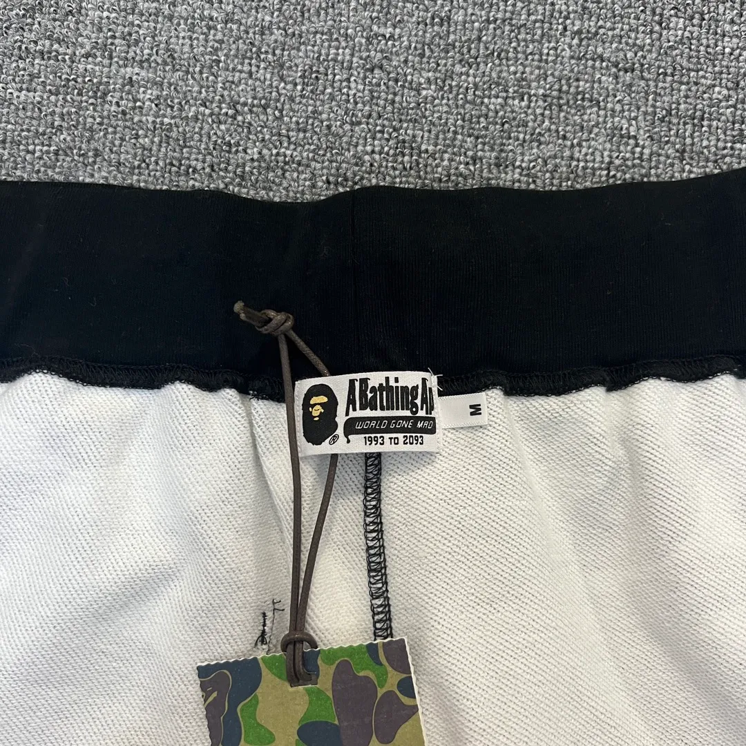 💰200 BAPE luminous camouflage shark print shorts 340g pure cotton custom fabric ZP version Couple style: M-XXL [grey white]