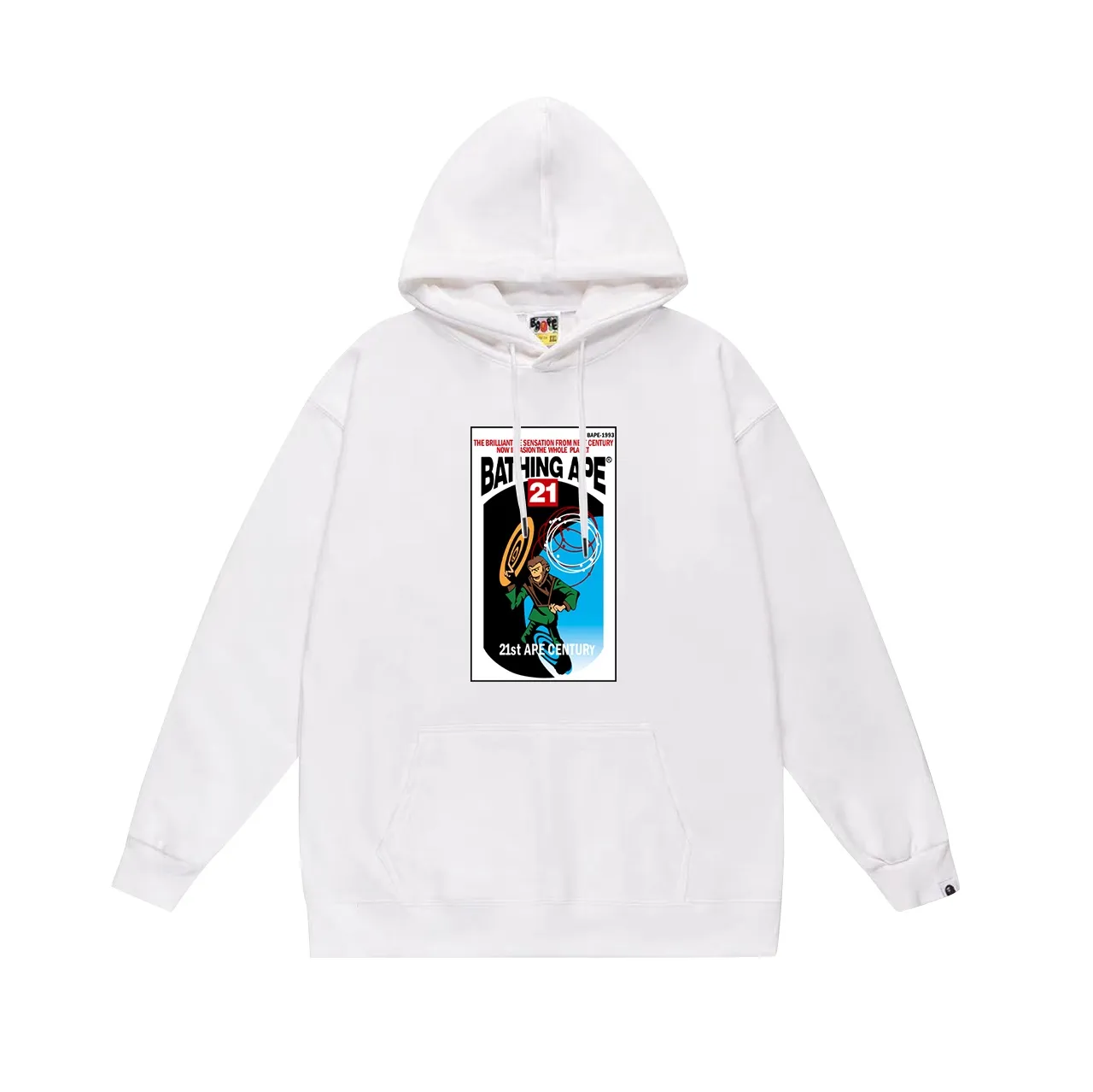 Model No. SC696#terry p160 plus velvet p180💰 (top version) BAPE ape-man print hooded sweatshirt. Made of 380g large terry 430g silver fox velvet (drop shoulder large version) fabric. The texture is soft and non-pilling. Imported environmentally friendly printing glue. The pattern is bright and three-dimensional. Quality💥Same style for men and women. The upper body is trendy. Color: black white gray Size: S M L XL XXL