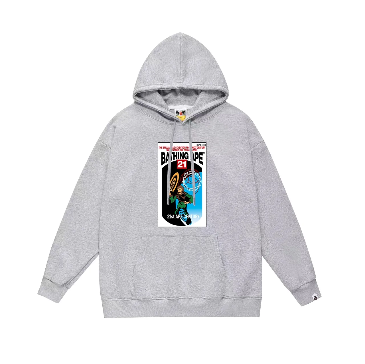 Model No. SC696#terry p160 plus velvet p180💰 (top version) BAPE ape-man print hooded sweatshirt. Made of 380g large terry 430g silver fox velvet (drop shoulder large version) fabric. The texture is soft and non-pilling. Imported environmentally friendly printing glue. The pattern is bright and three-dimensional. Quality💥Same style for men and women. The upper body is trendy. Color: black white gray Size: S M L XL XXL