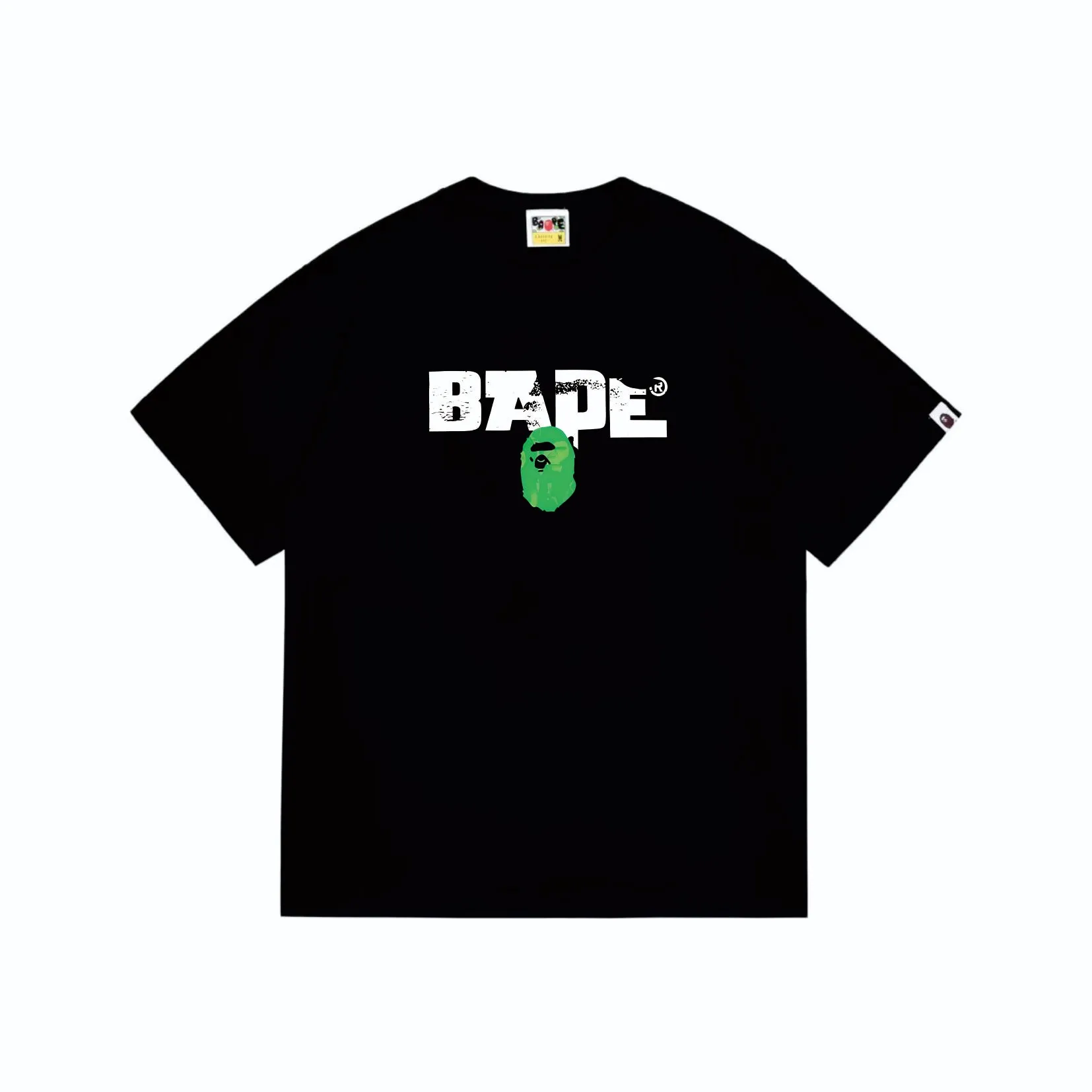 SC269#p110💰 (top version) BAPE Ape Army letter pattern printed short-sleeved T-shirt Made of 260 grams of high-quality high-weave pure cotton fabric, double yarn combed, soft texture and no pilling Imported environmentally friendly printing glue, bright and three-dimensional pattern, quality 💥Same style for men and women, the upper body is fashionable Color: black light brown Size: S M L XL XXL