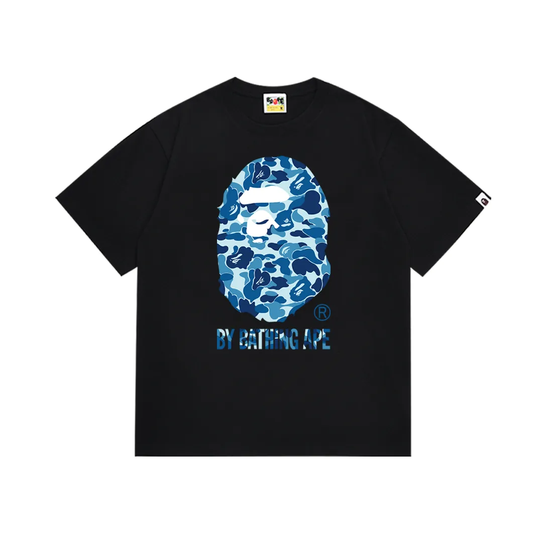 P110 SC075# (top version) BAPE camouflage ape head LOGO printed short-sleeved T-shirt Made of 260 grams of high-quality high-weave pure cotton fabric, double yarn combed, soft and non-pilling, imported environmentally friendly printing glue, bright and three-dimensional pattern, quality 💥Same style for men and women, the upper body is fashionable Color: black green white green black pink white pink black blue white blue Size: S M L XL XXL