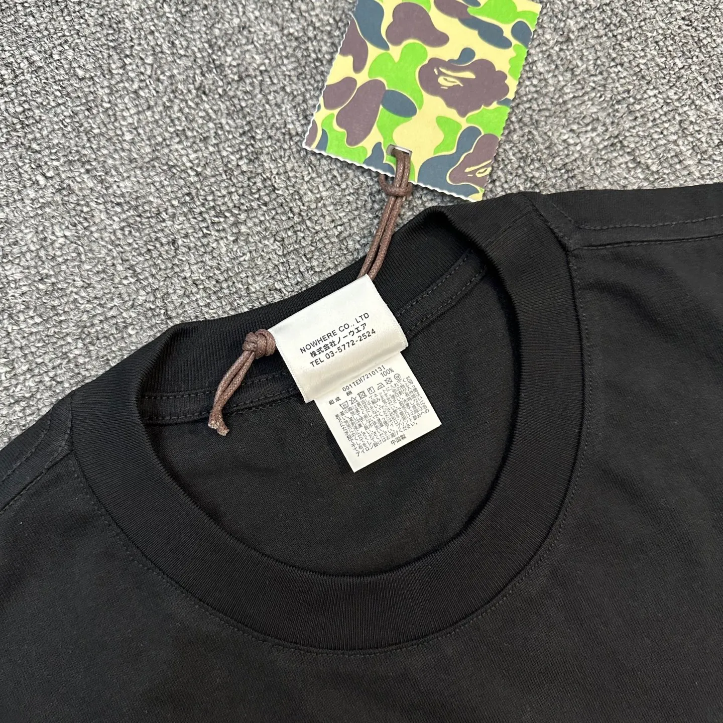 💰140 BAPE SS25 ABC CAMO series Cartoon ape orangutan pattern printing 280g weight linen cotton fabric ZP version Couple model: S-XXL [black pink white pink black blue white blue black green white green]