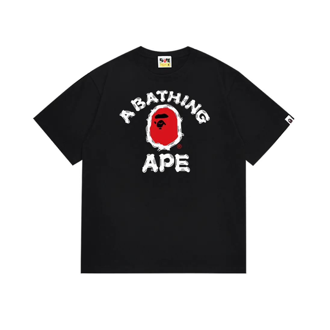 SC197#p110💰 (top version) BAPE ape head letter brush print pattern T-shirt Made of 260 grams of high-quality high-weave pure cotton fabric, double yarn combed, soft texture and no pilling Imported environmentally friendly printing glue, bright and three-dimensional pattern, quality 💥Same style for men and women, the upper body is trendy Color: black, white, khaki, green, orange Size: S M L XL XXL