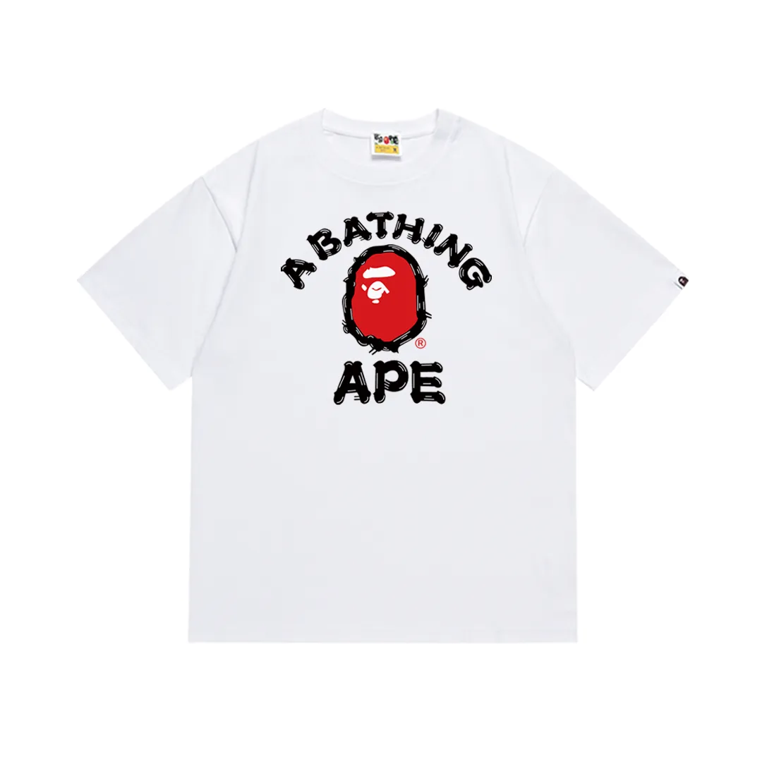 SC197#p110💰 (top version) BAPE ape head letter brush print pattern T-shirt Made of 260 grams of high-quality high-weave pure cotton fabric, double yarn combed, soft texture and no pilling Imported environmentally friendly printing glue, bright and three-dimensional pattern, quality 💥Same style for men and women, the upper body is trendy Color: black, white, khaki, green, orange Size: S M L XL XXL