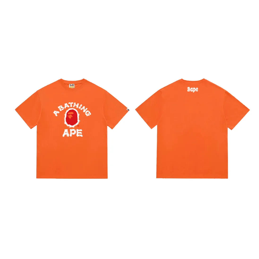 SC197#p110💰 (top version) BAPE ape head letter brush print pattern T-shirt Made of 260 grams of high-quality high-weave pure cotton fabric, double yarn combed, soft texture and no pilling Imported environmentally friendly printing glue, bright and three-dimensional pattern, quality 💥Same style for men and women, the upper body is trendy Color: black, white, khaki, green, orange Size: S M L XL XXL