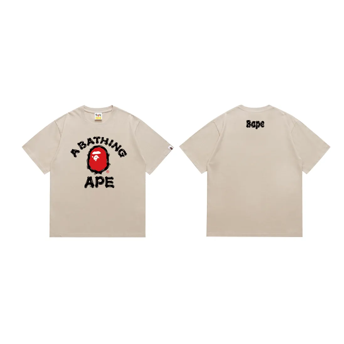 SC197#p110💰 (top version) BAPE ape head letter brush print pattern T-shirt Made of 260 grams of high-quality high-weave pure cotton fabric, double yarn combed, soft texture and no pilling Imported environmentally friendly printing glue, bright and three-dimensional pattern, quality 💥Same style for men and women, the upper body is trendy Color: black, white, khaki, green, orange Size: S M L XL XXL