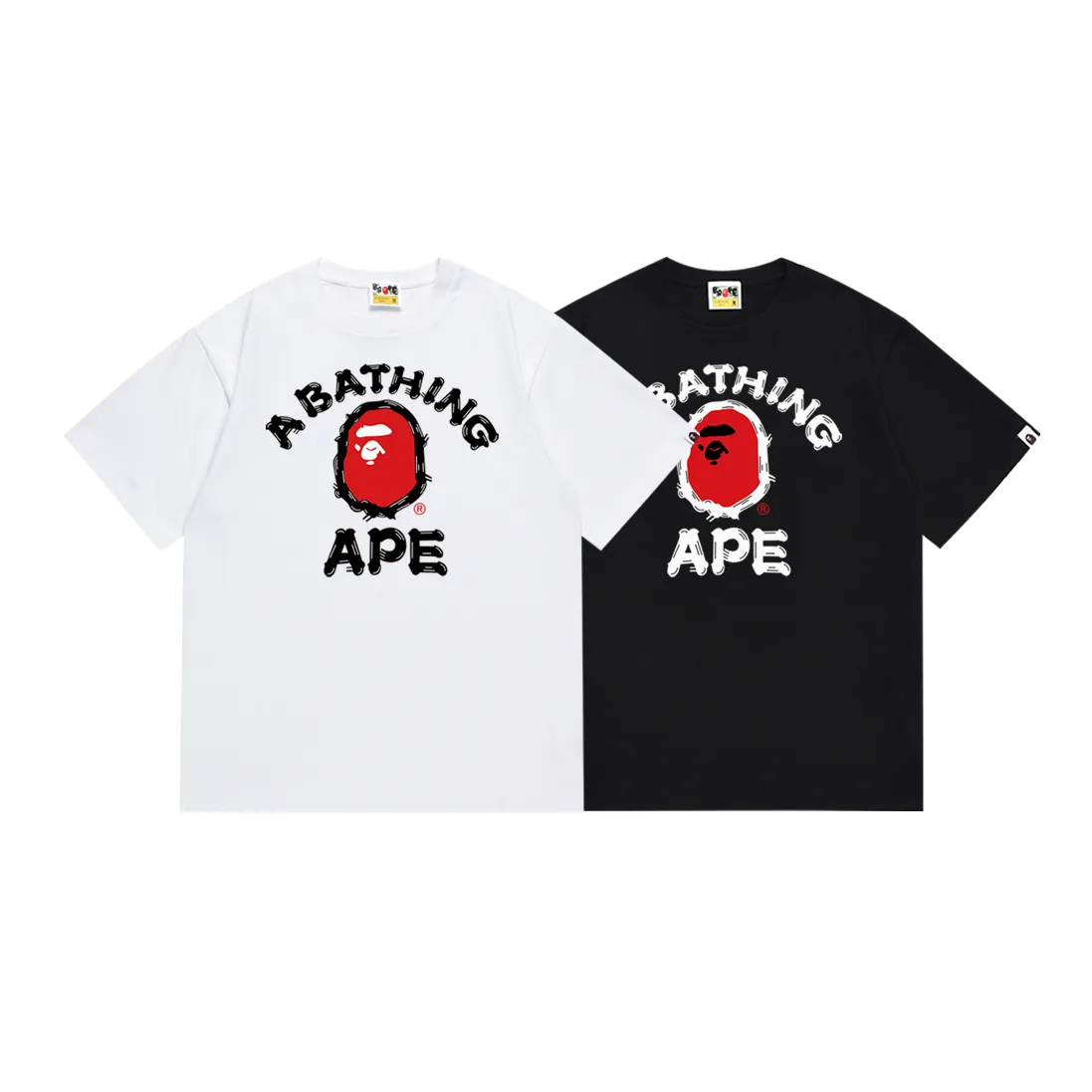 SC197#p110💰 (top version) BAPE ape head letter brush print pattern T-shirt Made of 260 grams of high-quality high-weave pure cotton fabric, double yarn combed, soft texture and no pilling Imported environmentally friendly printing glue, bright and three-dimensional pattern, quality 💥Same style for men and women, the upper body is trendy Color: black, white, khaki, green, orange Size: S M L XL XXL
