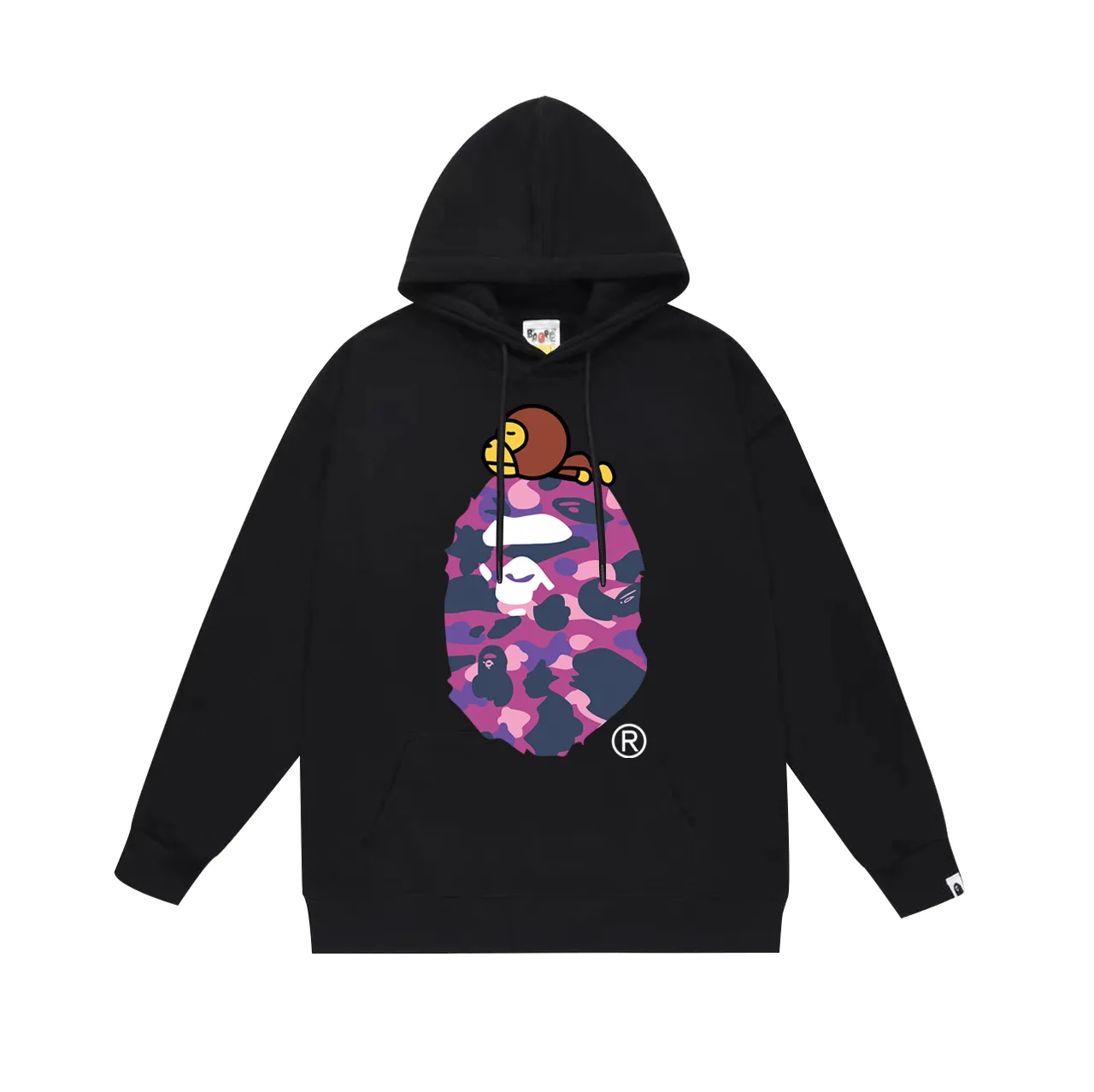 P160 model number SC763# terry 80 plus velvet 90 (top version) BAPE monkey and ape combination printed hooded sweatshirt. Made of 380g large terry (drop shoulder large version) fabric, soft texture and no pilling. Imported environmentally friendly printing glue. Bright and three-dimensional pattern. Quality 💥Same style for men and women. The upper body is fashionable. Color: black and red, white and red, gray and red, black and blue, white and blue, gray and blue, black and green, white and green, gray and green, black and purple. White purple gray purple Size: S M L XL XXL