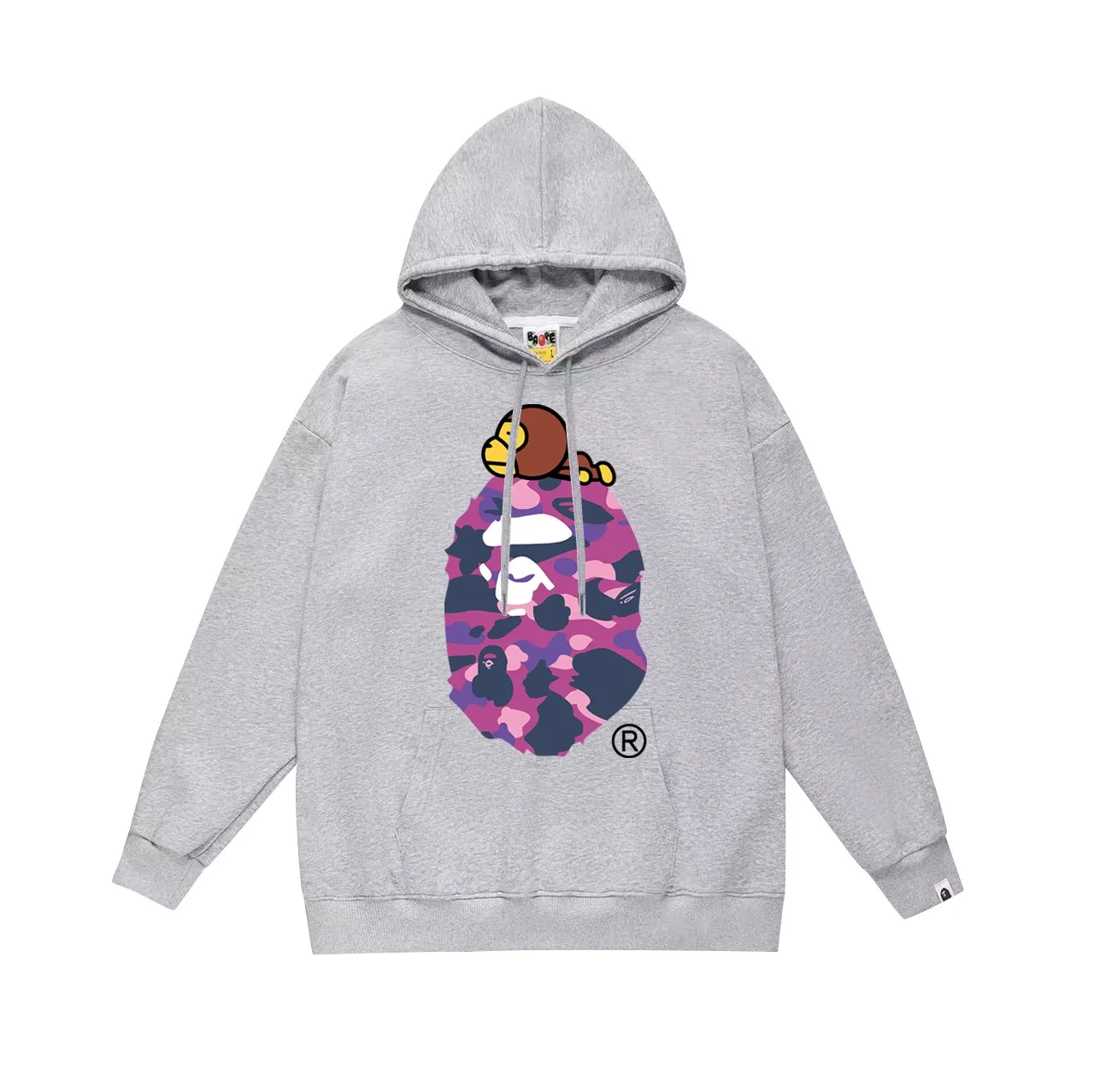 P160 model number SC763# terry 80 plus velvet 90 (top version) BAPE monkey and ape combination printed hooded sweatshirt. Made of 380g large terry (drop shoulder large version) fabric, soft texture and no pilling. Imported environmentally friendly printing glue. Bright and three-dimensional pattern. Quality 💥Same style for men and women. The upper body is fashionable. Color: black and red, white and red, gray and red, black and blue, white and blue, gray and blue, black and green, white and green, gray and green, black and purple. White purple gray purple Size: S M L XL XXL