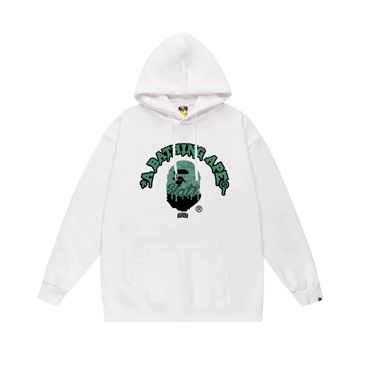 Model No. SC651#terry p160 plus velvet p180💰 (top version) BAPE ✖️GUNNA co-branded ape-head letter printed hooded sweatshirt Made of 380g large terry 430g silver fox velvet (off-shoulder large version) fabric, soft texture and no pilling Imported environmentally friendly printing glue The pattern is bright and three-dimensional Quality 💥Same style for men and women The upper body is trendy Color: black white gray Size: S M L XL XXL