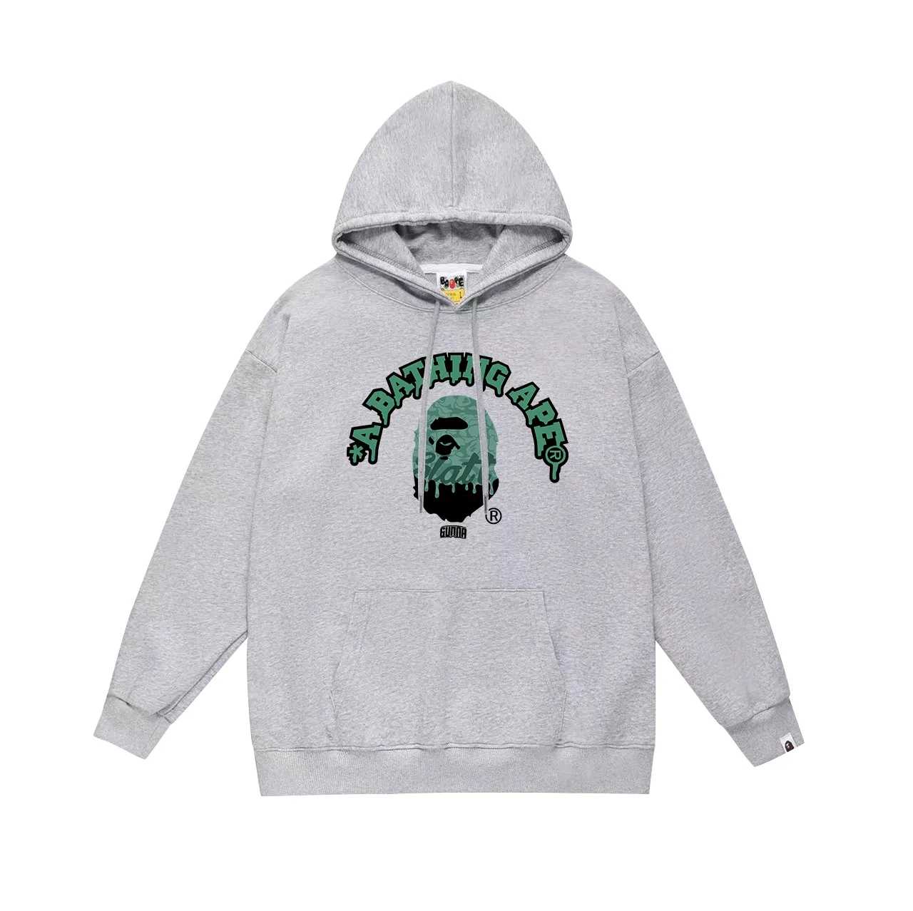 Model No. SC651#terry p160 plus velvet p180💰 (top version) BAPE ✖️GUNNA co-branded ape-head letter printed hooded sweatshirt Made of 380g large terry 430g silver fox velvet (off-shoulder large version) fabric, soft texture and no pilling Imported environmentally friendly printing glue The pattern is bright and three-dimensional Quality 💥Same style for men and women The upper body is trendy Color: black white gray Size: S M L XL XXL