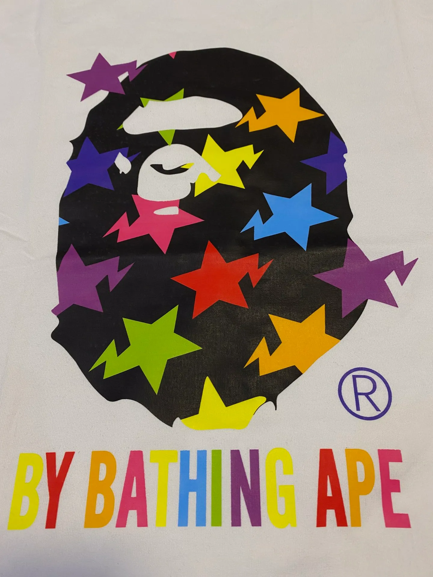 SC139#p110💰 (top version) BAPE ape head color STA star letter printed short-sleeved T-shirt Made of 260 grams of high-quality high-weave pure cotton fabric, double yarn combed, soft texture and no pilling Imported environmentally friendly printing glue, bright and three-dimensional pattern, quality 💥Same style for men and women, the upper body is fashionable Color: black white Size: S M L XL XXL