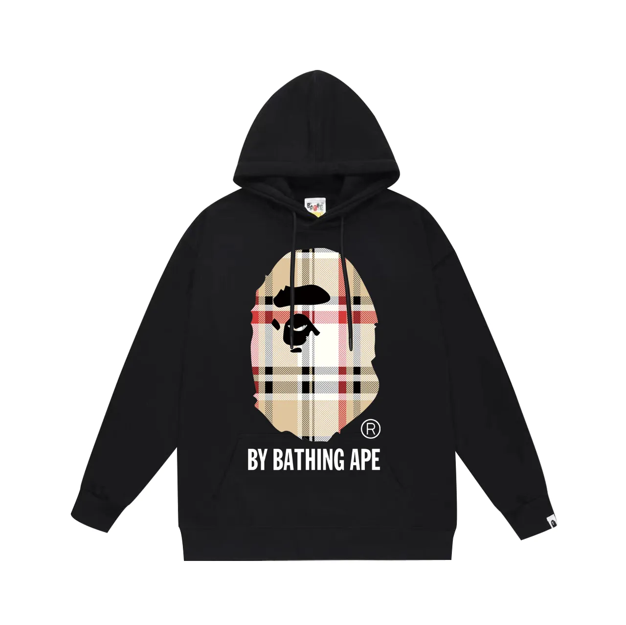 P160 model number SC778# terry 80 plus velvet 90 (top version) BAPE plaid ape head letter printed hooded sweatshirt Made of 380g large terry (drop shoulder large version) fabric, soft texture and no pilling Imported environmentally friendly printing glue The pattern is bright and three-dimensional Quality 💥Same style for men and women The upper body is trendy Color: black white gray Size: S M L XL XXL