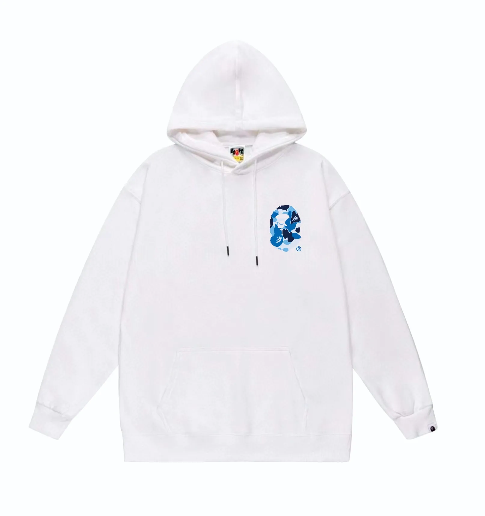 P160 model number SC811# terry 80 plus velvet 90 (top version) BAPE×STUSSY co-branded Stussy letter printed hooded sweatshirt Made of 380 grams of large terry (drop shoulder large version) fabric, soft texture and no pilling Imported environmentally friendly printing glue The pattern is bright and three-dimensional Quality 💥Same style for men and women The upper body is trendy Color: Black White Gray Size: S M L XL XXL