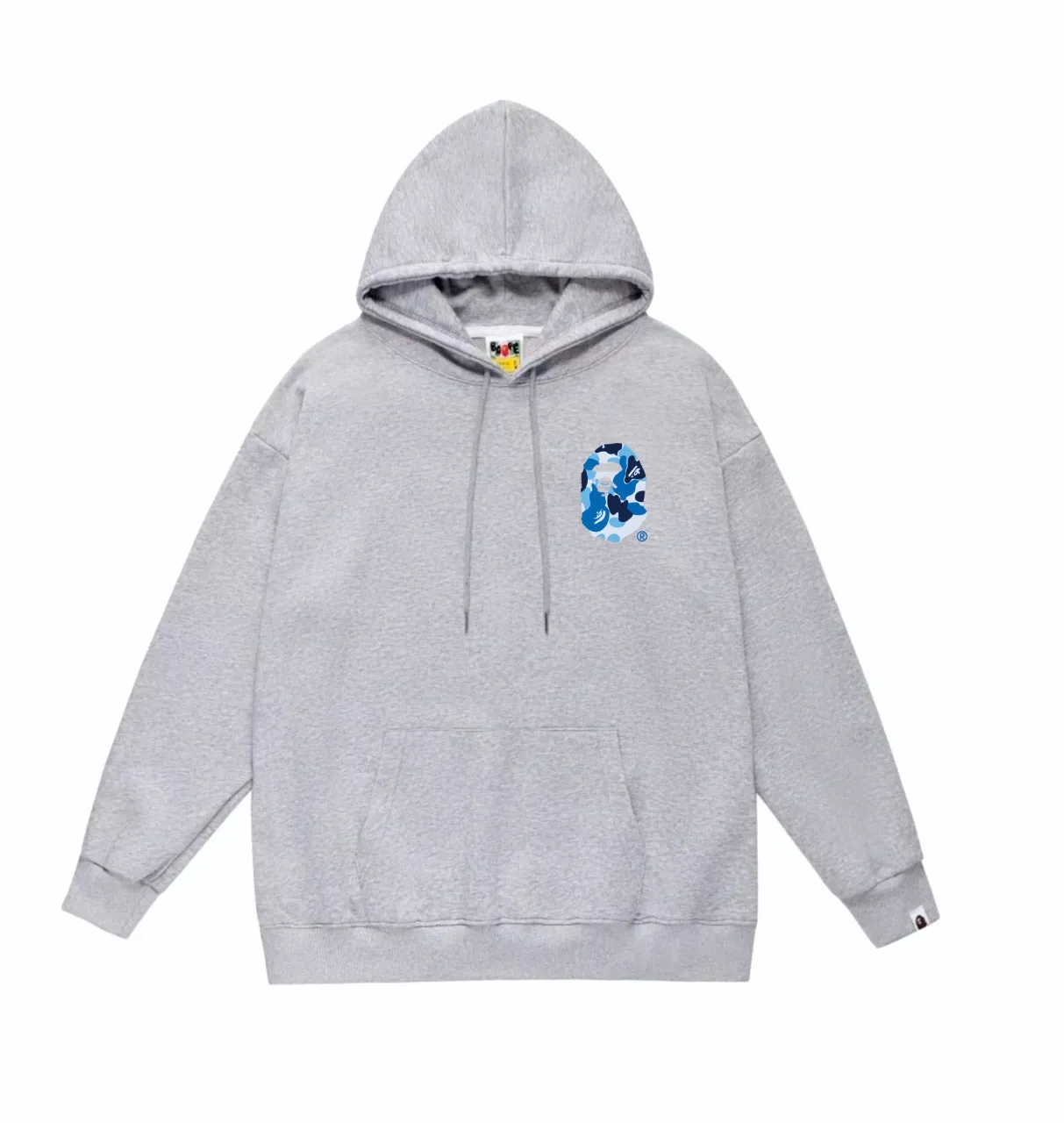 P160 model number SC811# terry 80 plus velvet 90 (top version) BAPE×STUSSY co-branded Stussy letter printed hooded sweatshirt Made of 380 grams of large terry (drop shoulder large version) fabric, soft texture and no pilling Imported environmentally friendly printing glue The pattern is bright and three-dimensional Quality 💥Same style for men and women The upper body is trendy Color: Black White Gray Size: S M L XL XXL