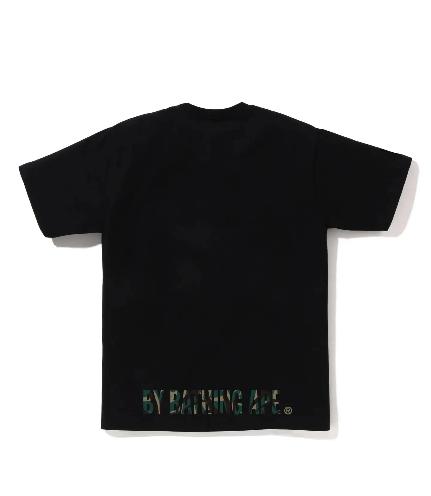 P110 001153 model BAPE SS25 star pattern letter print loose round collar collar logo short-sleeved T-shirt same style for men and women code number smlxlxxl black and yellow, black and green, white and yellow, white and green