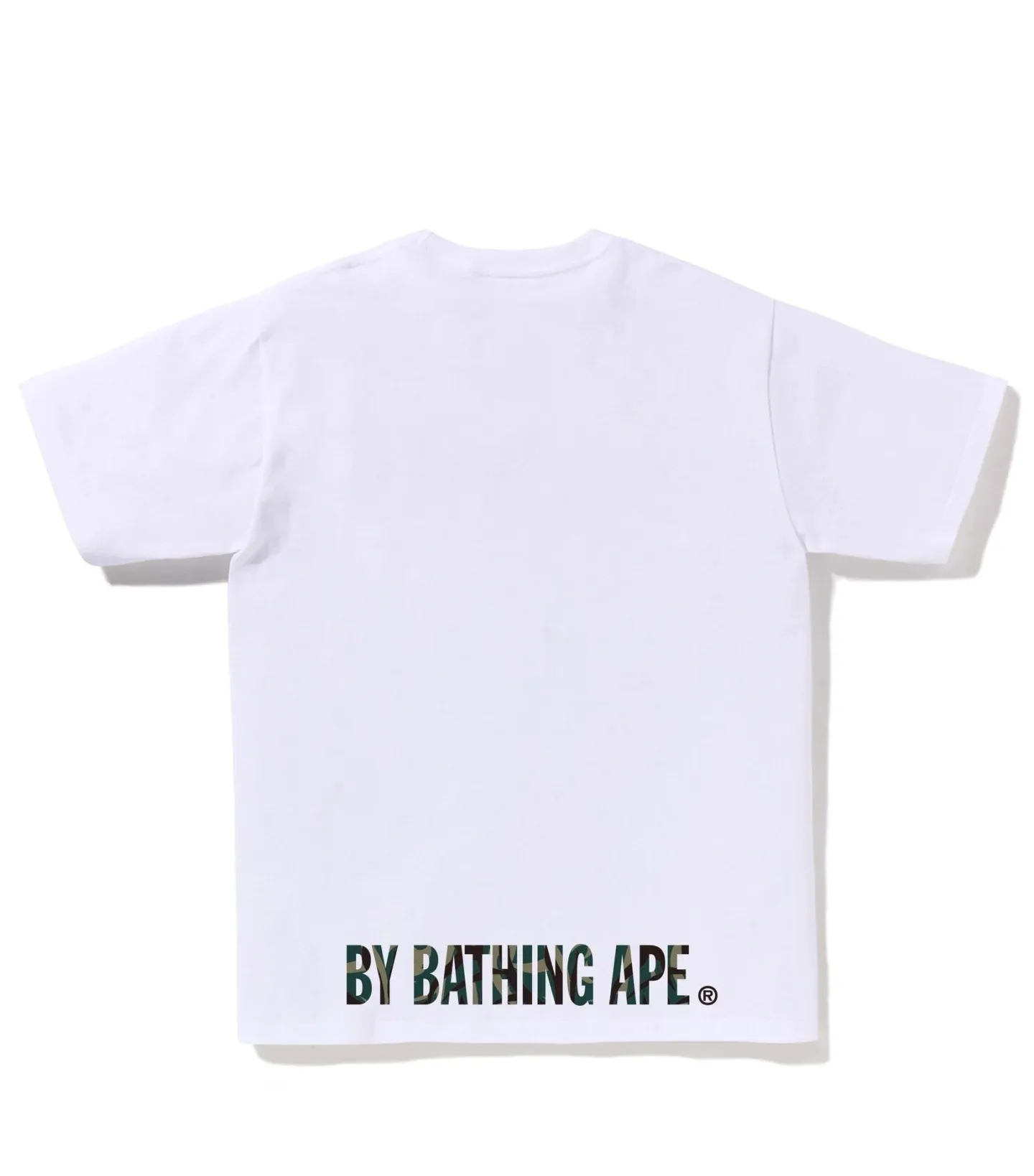 P110 001153 model BAPE SS25 star pattern letter print loose round collar collar logo short-sleeved T-shirt same style for men and women code number smlxlxxl black and yellow, black and green, white and yellow, white and green