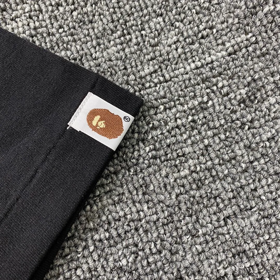 💰140 Bape Sakura Tree Second Generation Limited 2022SS Linen Cotton Fabric 280g Couple Style: S—XXL [Black White]
