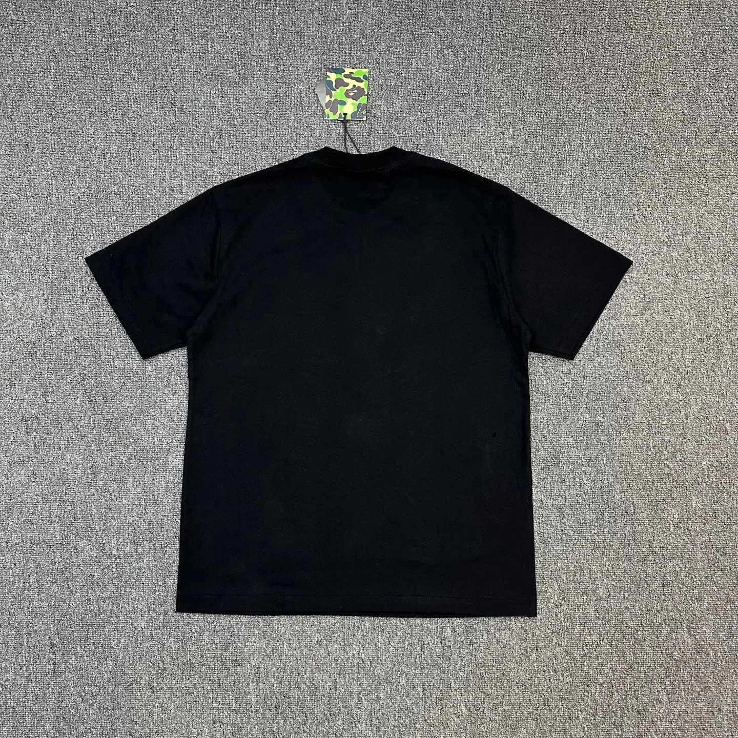 💰140 BAPE SS25 1ST CAMO series mixed color ape print round neck short sleeves 280g weight linen cotton fabric Couple style: S-XXL [black white]