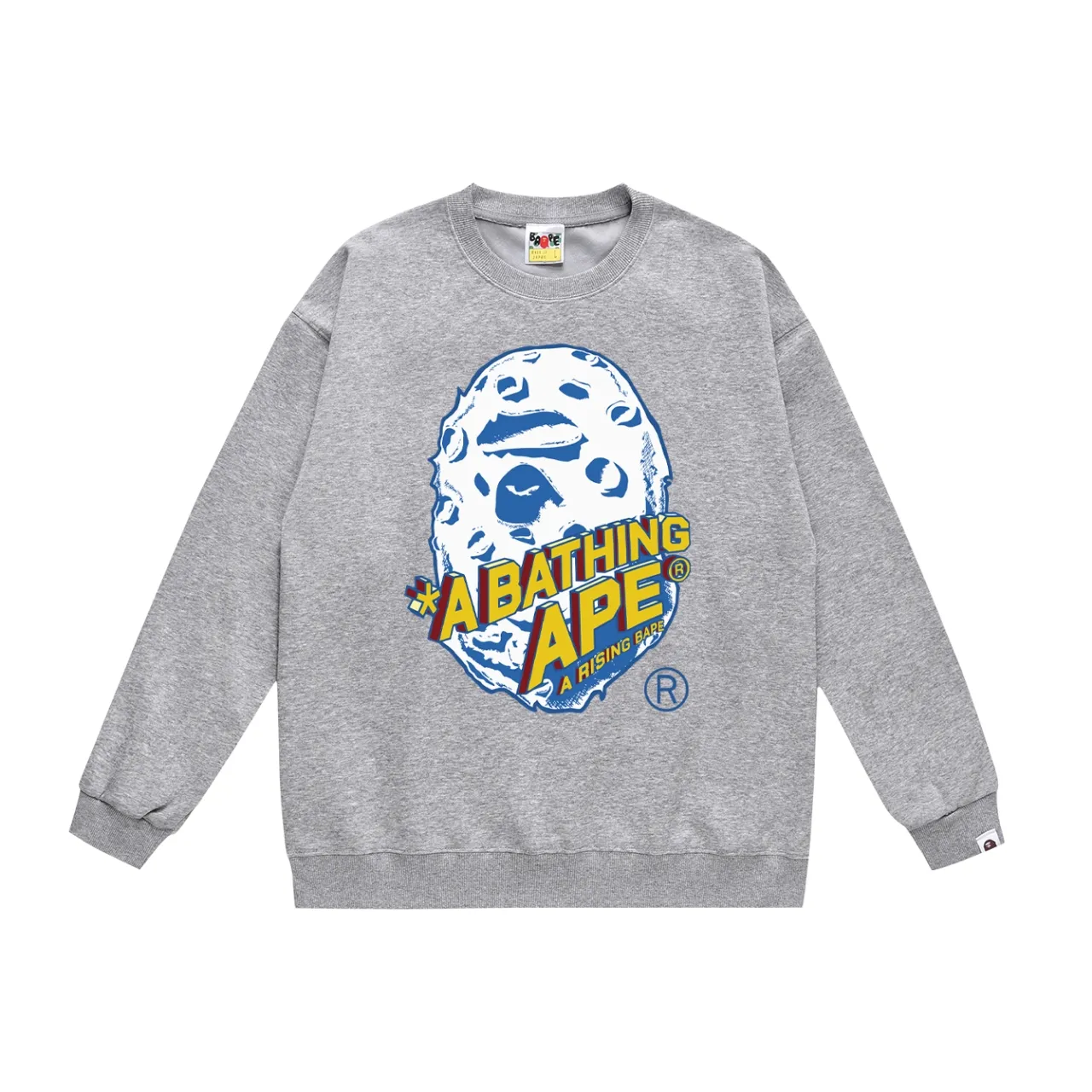 P150 model number SC484# terry 75 plus velvet 80 (top version) BAPE moon ape head rocket letter comic style round neck sweatshirt Made of 350g large terry (drop shoulder large version) fabric, soft texture and no pilling Imported environmentally friendly printing glue The pattern is bright and three-dimensional Quality 💥Same style for men and women The upper body is fashionable Color: black white gray Size: S M L XL XXL