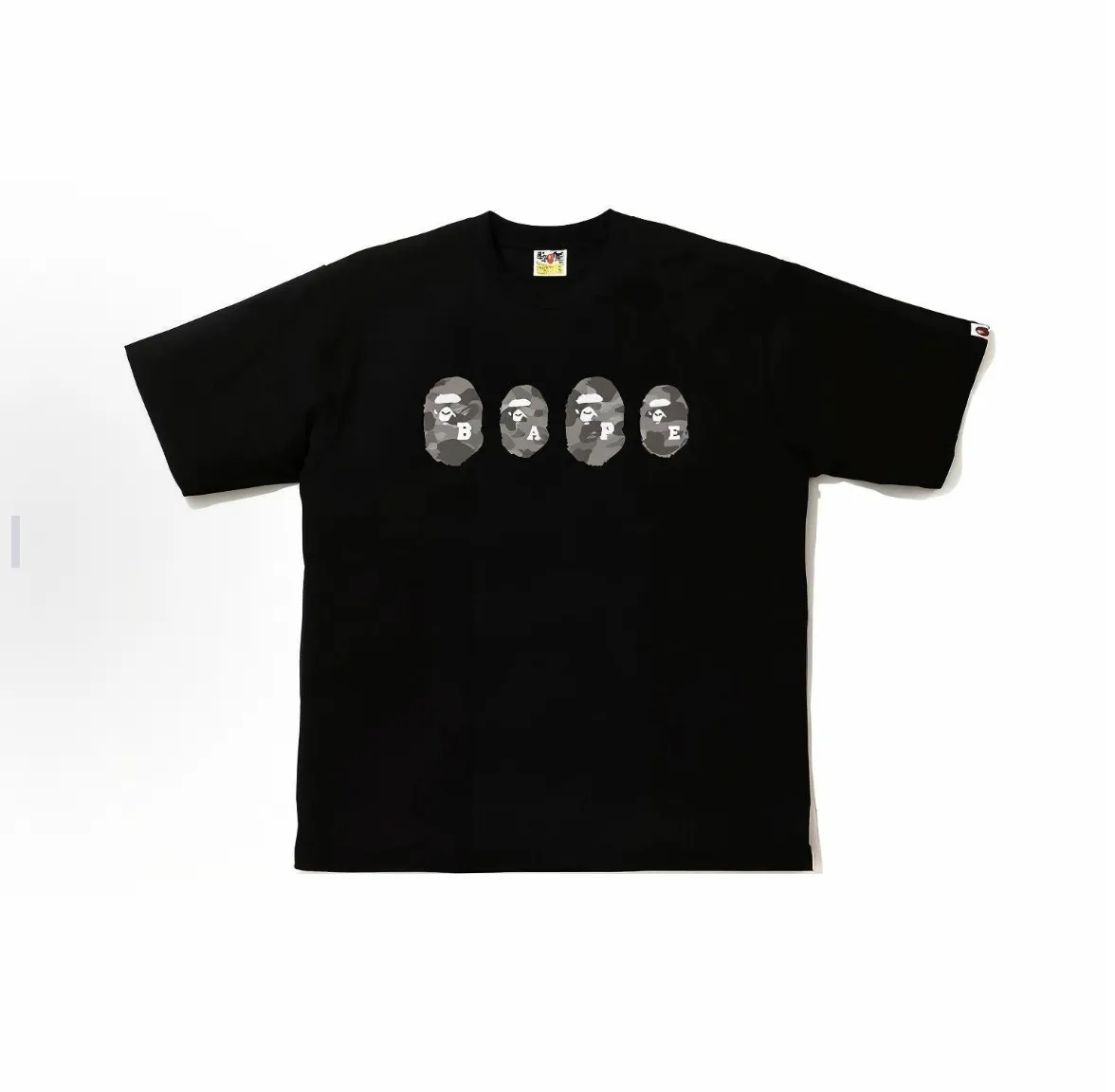 P110 001073 BAPE camouflage ape loose short-sleeved T-shirt, same style for men and women, size smlxlxxl, black gray, black brown, black green, white gray, white brown, white green