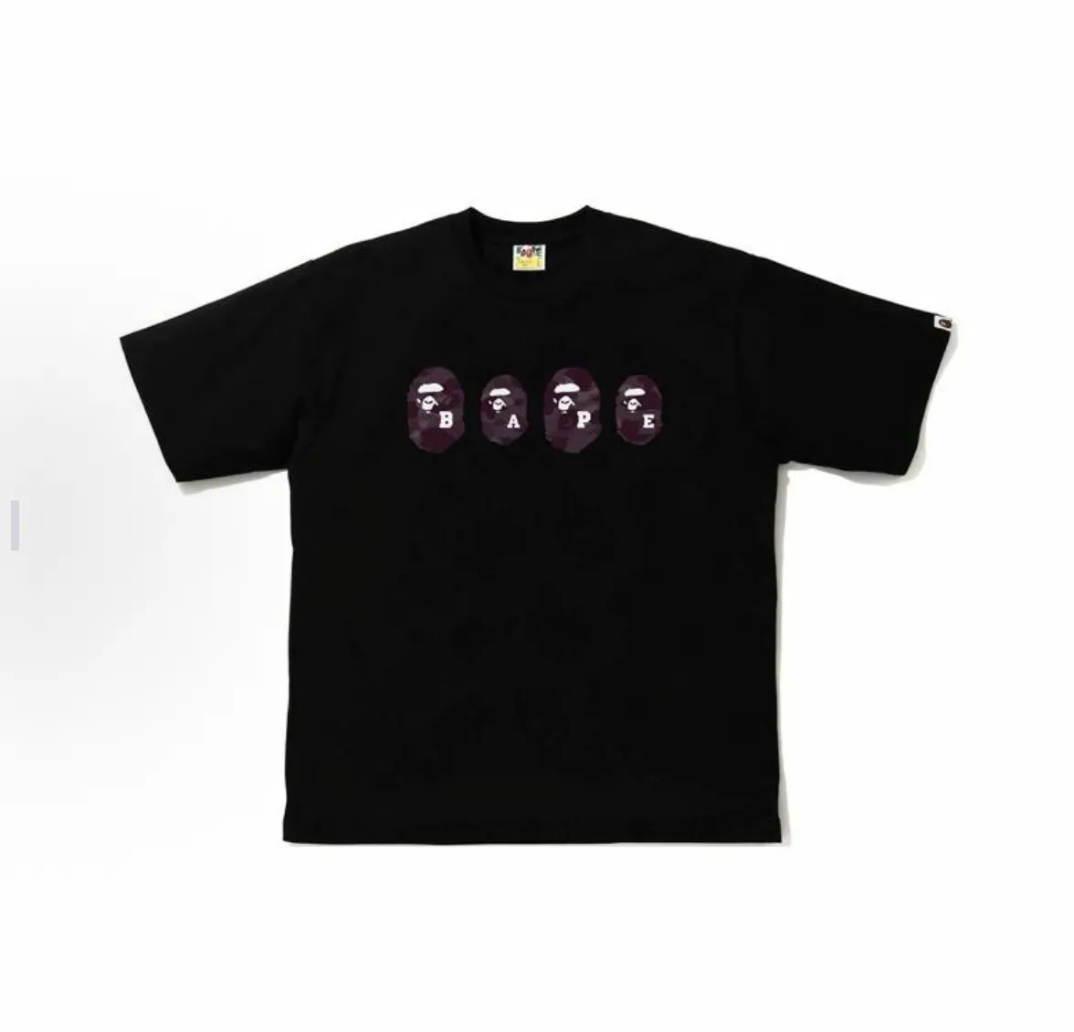 P110 001073 BAPE camouflage ape loose short-sleeved T-shirt, same style for men and women, size smlxlxxl, black gray, black brown, black green, white gray, white brown, white green